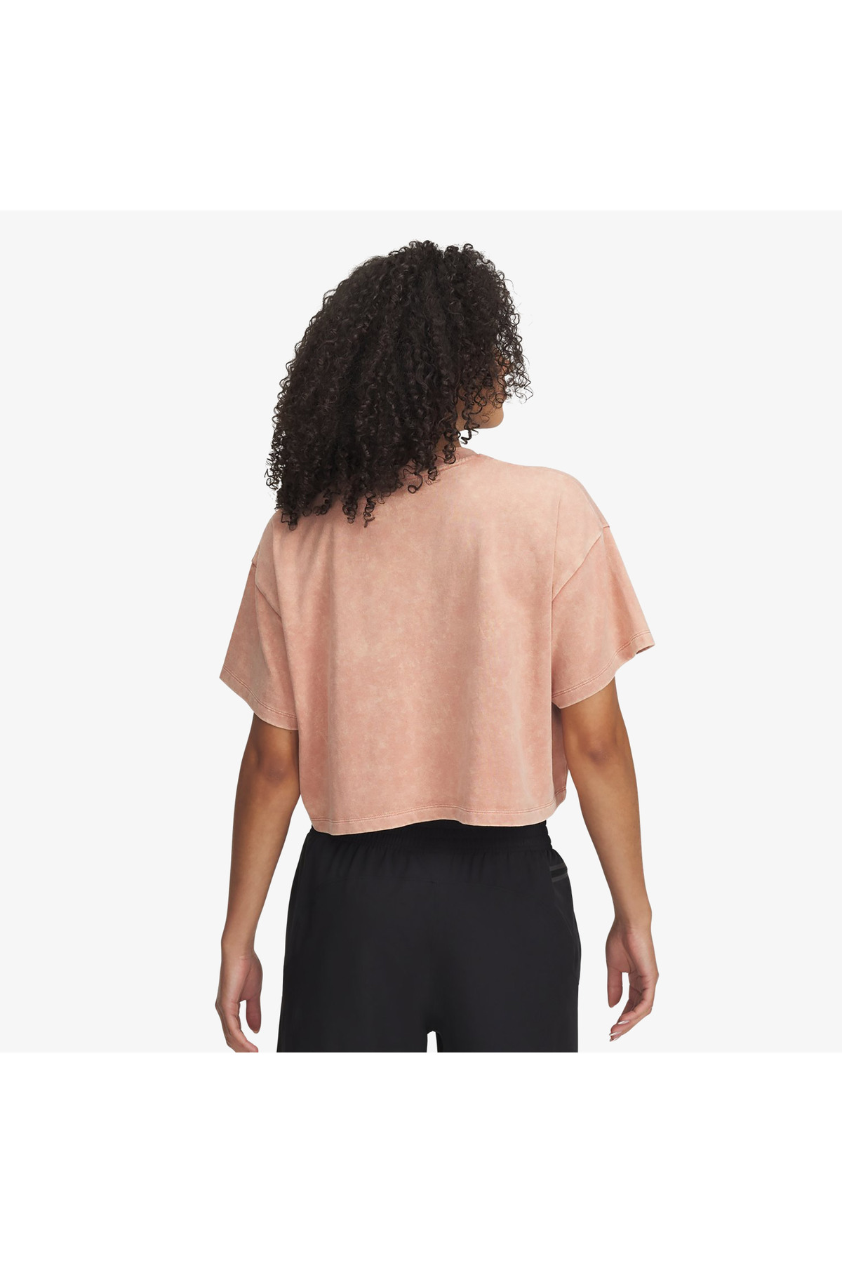Under Armour Heavyweight Wash Kadın Crop Pembe T-Shirt görsel 2
