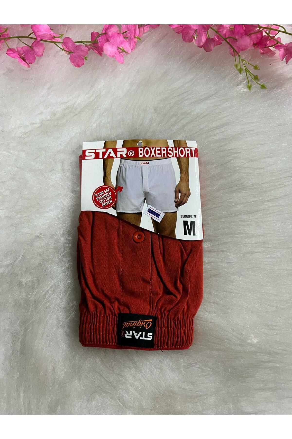 Star Pamuk Erkek Boxer 403 Kremit