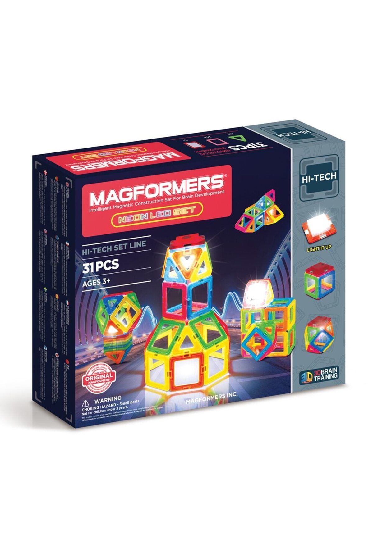 Magformers-Set de constructie magnetic Magformers - Neon Led 1