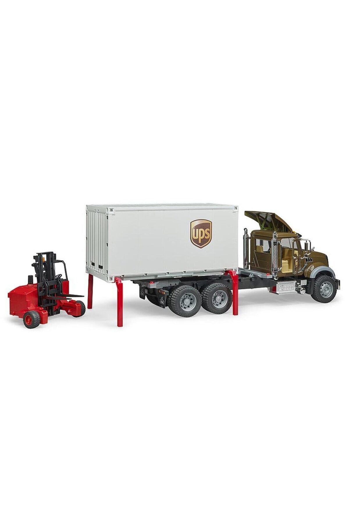 Bruder-Camion Bruder - UPS Mack Granite si stivuitor 4
