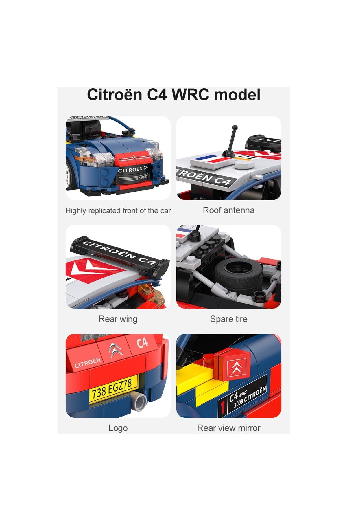 cada-Set constructie CaDa - Masinuta Citroen C4 WRC Dual Control C51078W 7