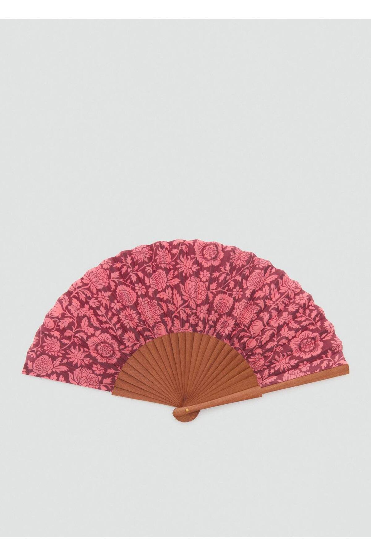 Çiçek desenli yelpaze