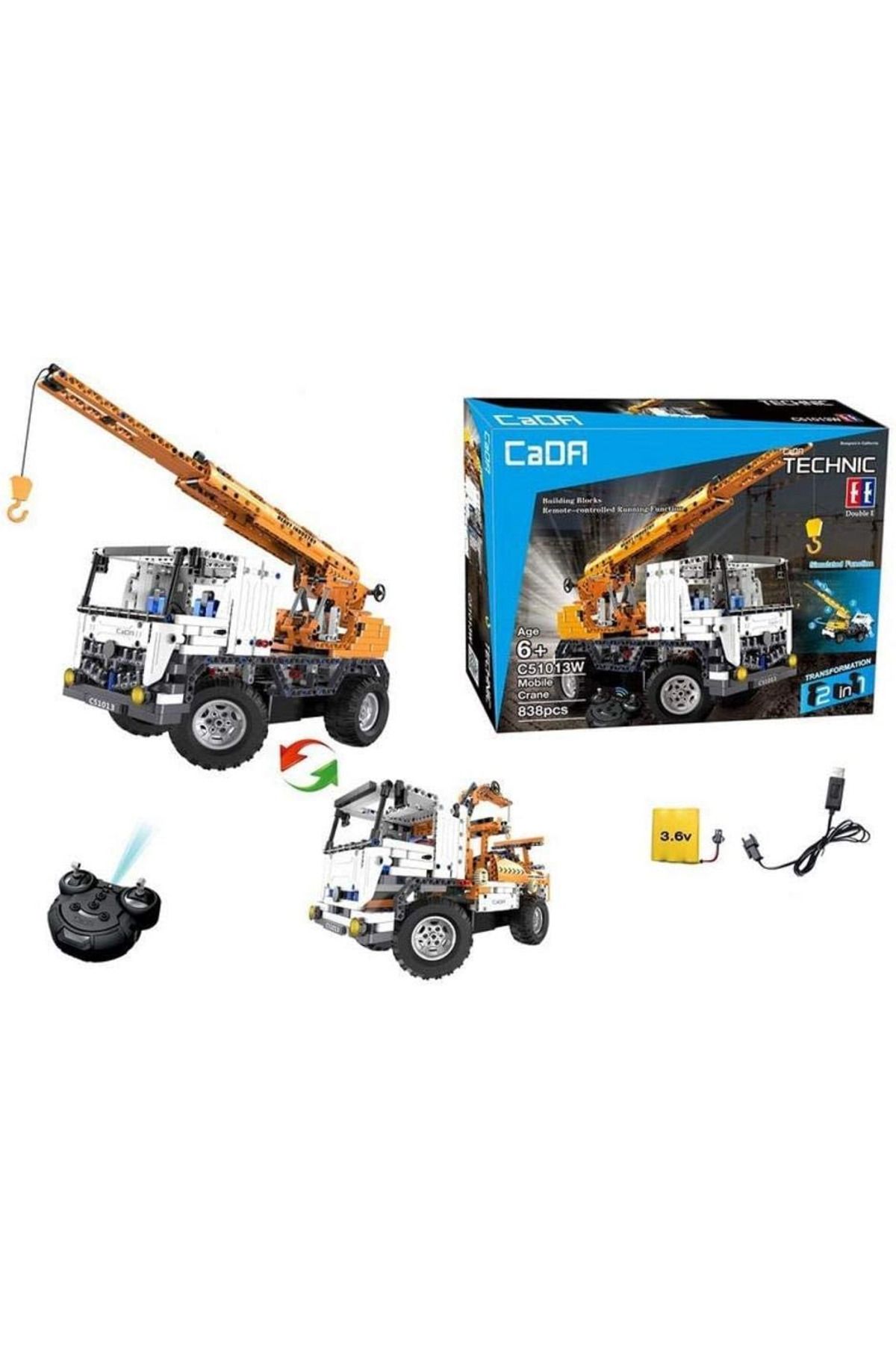 cada-Set constructie CaDa - Camion RC 2in1 C51014W 4