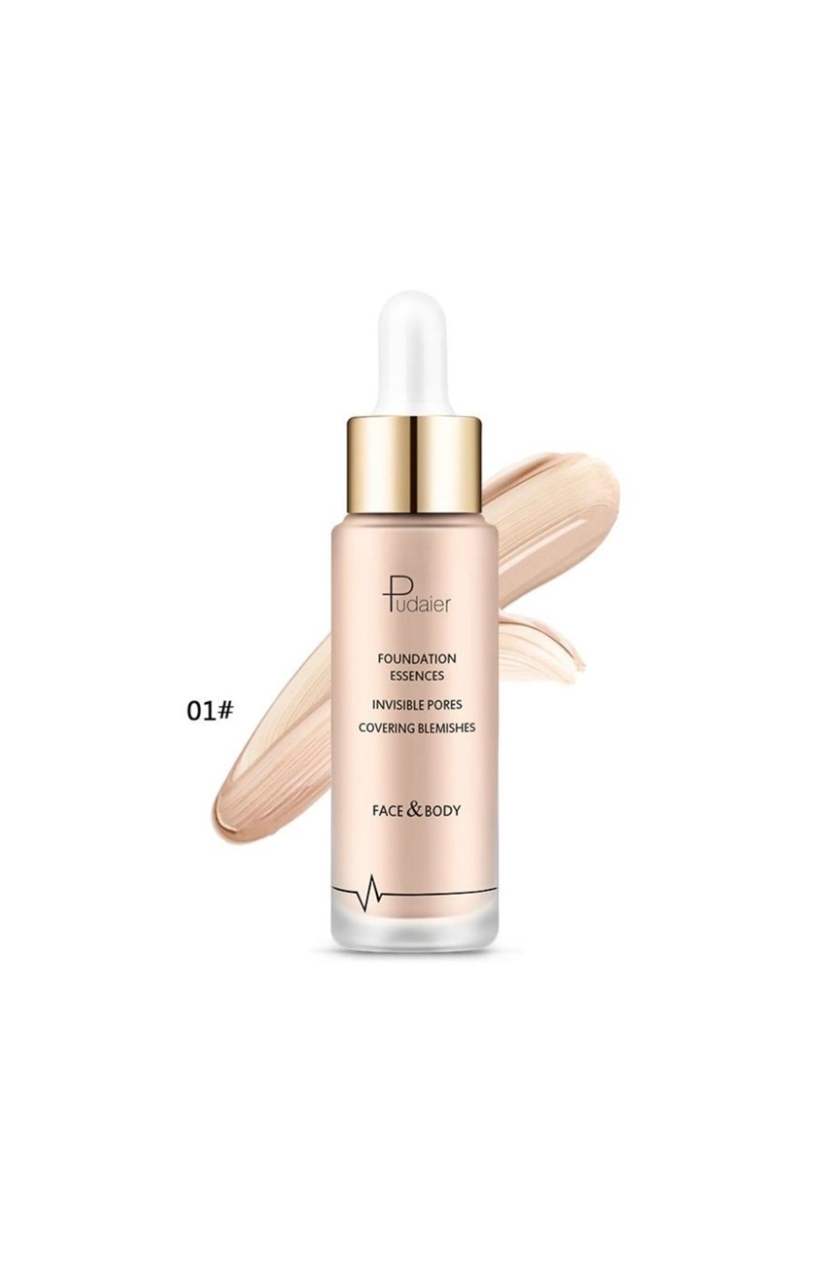 Pudaier Yüz vücut Sıvı kapatıcı damla fondöten - Lightweight Buildable Liquid Concealer Drop vegan (01)