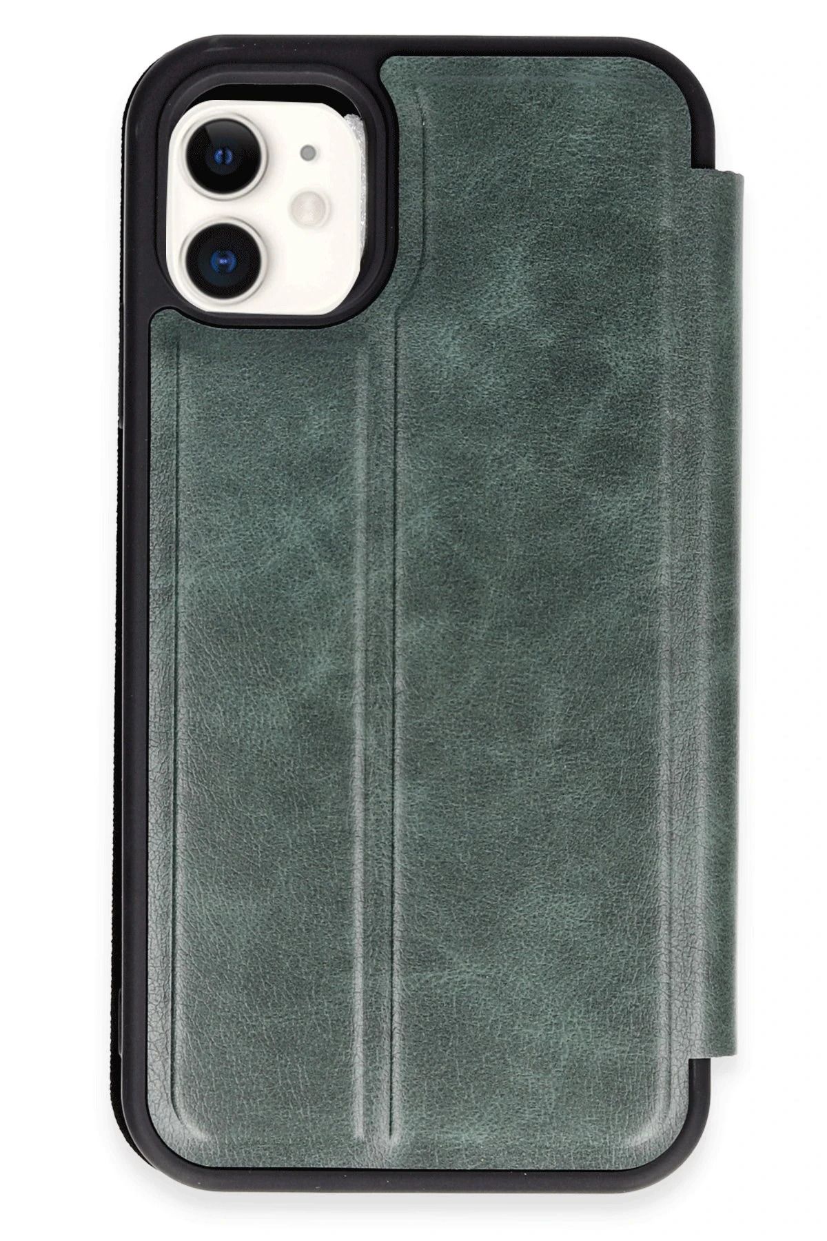 NewFace iPhone 11 Kılıf Flip Cover - Koyu Yeşil YNSMR