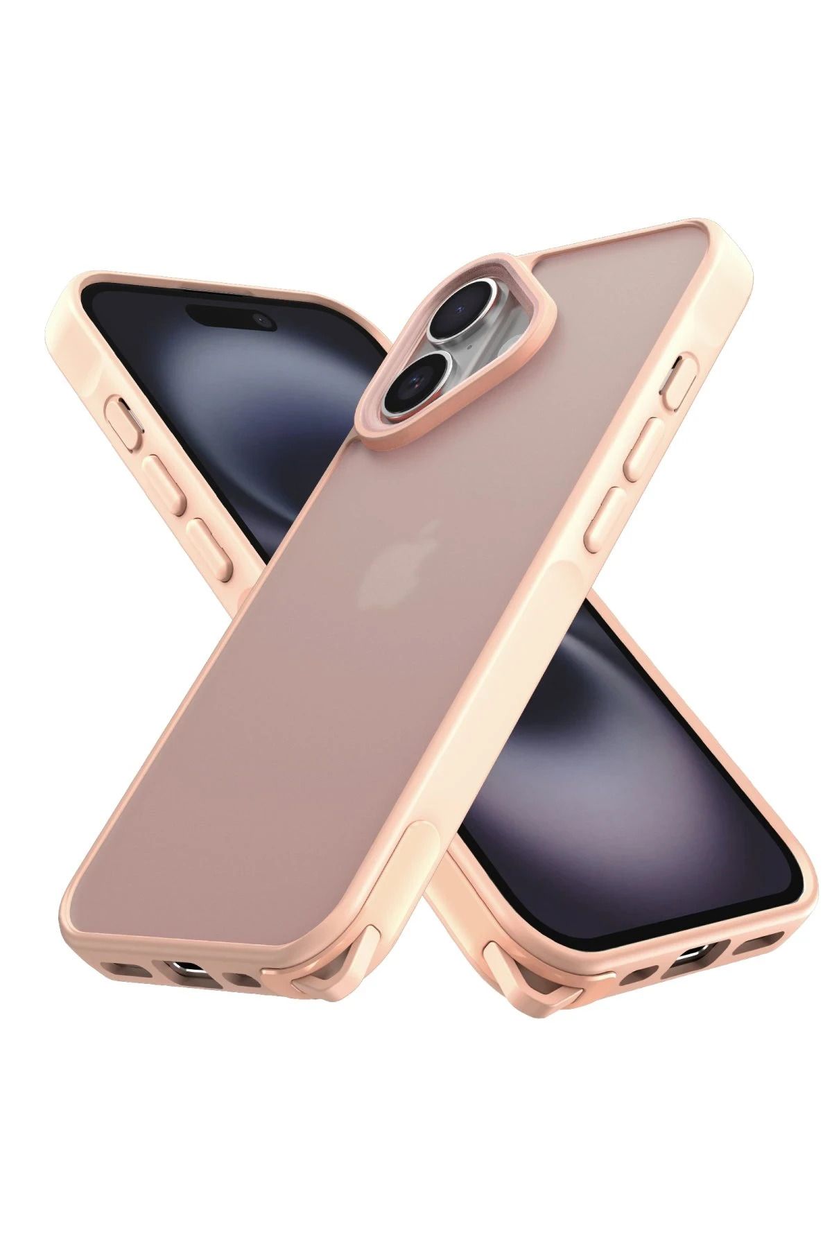 NewFace iPhone 16 Kılıf Elegant Kapak - Pudra YNSMR