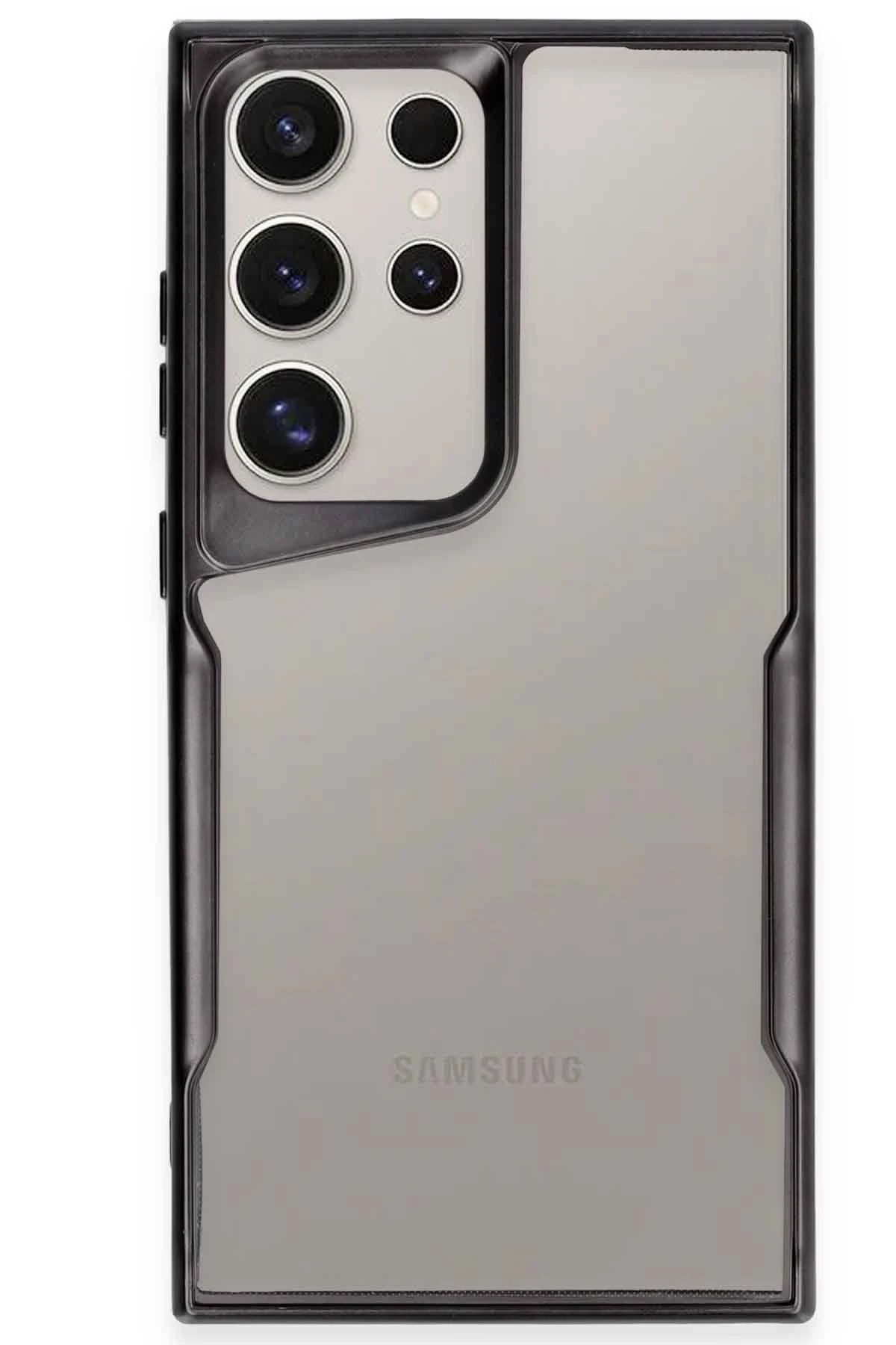 NewFace Samsung Galaxy S24 Ultra Kılıf Boyi Silikon Kapak - Siyah FERRG