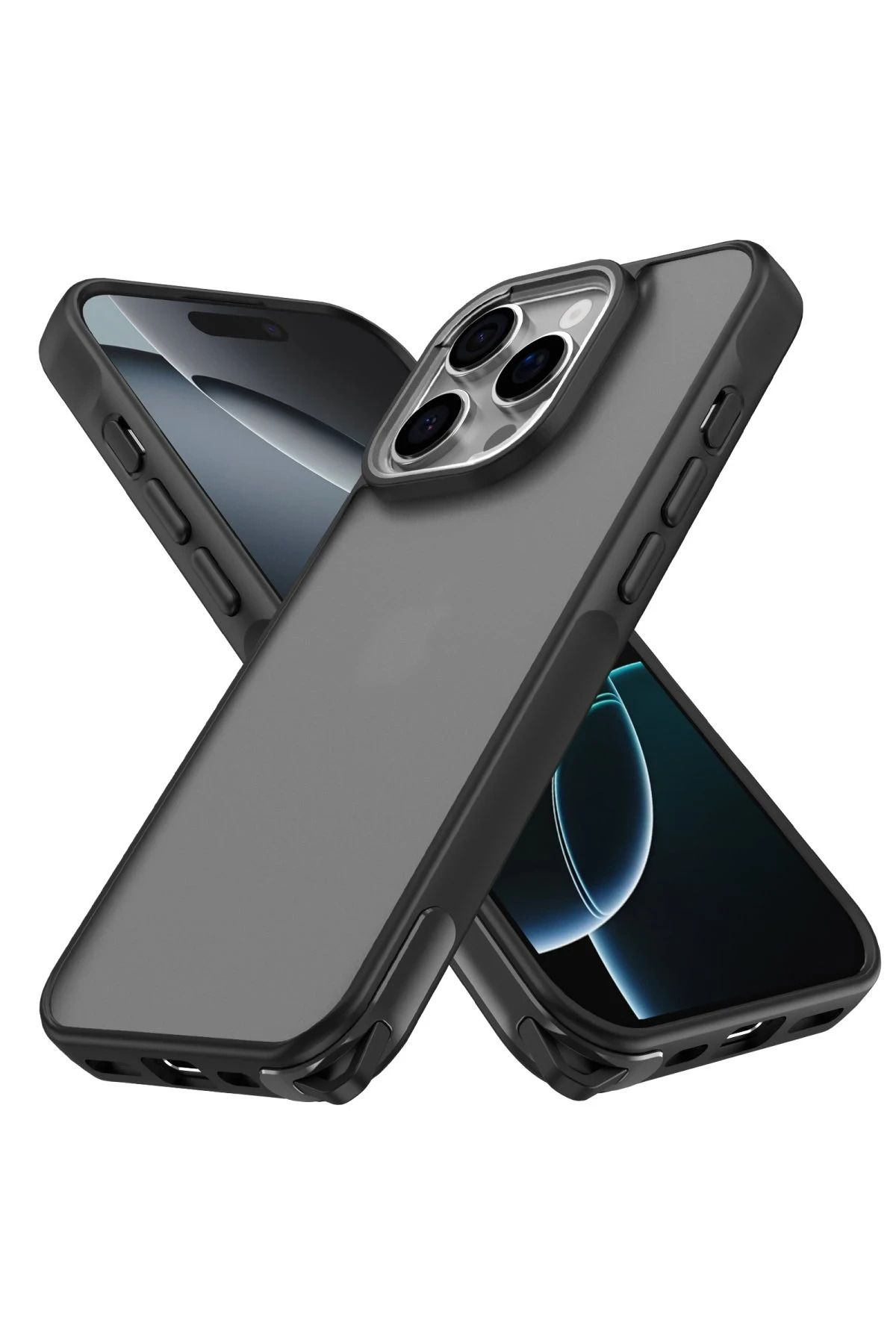 NewFace iPhone 16 Pro Max Kılıf Elegant Kapak - Siyah BSTMY
