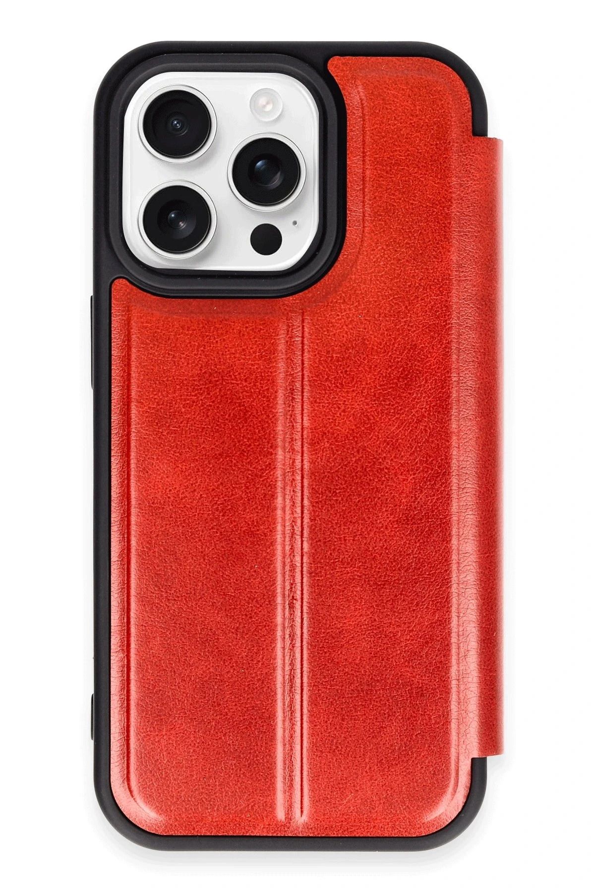 NewFace iPhone 14 Pro Kılıf Flip Cover - Kırmızı INSLM