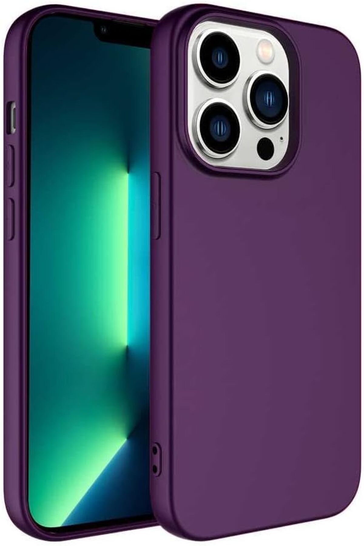 STOREMAX Rom iPhone 14 Pro Max Kılıf İçi Kadife Çizilmez Darbeye Dayanıklı Yumuşak Sıvı Silikon iP