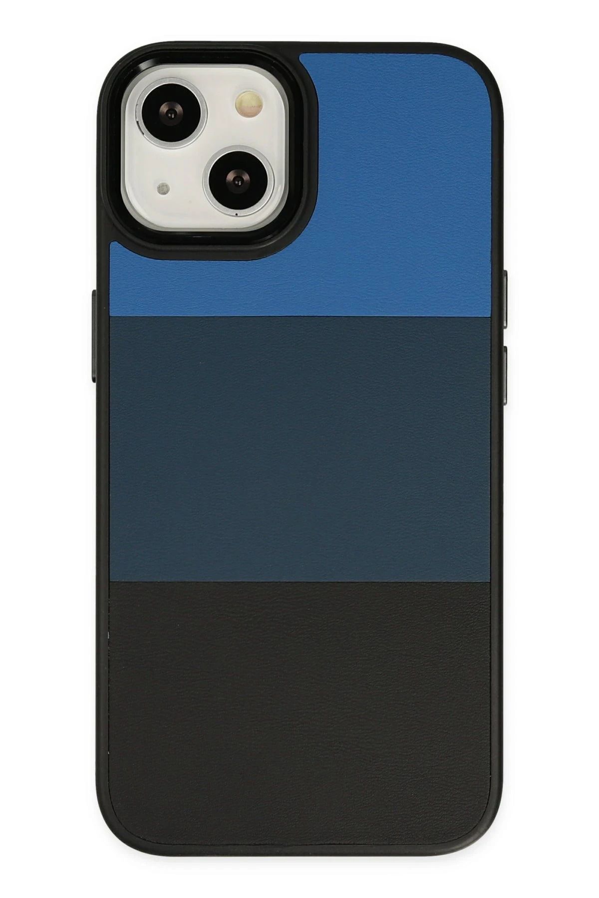 NewFace iPhone 14 Plus Kılıf King Kapak - Mavi-Siyah HNZRN