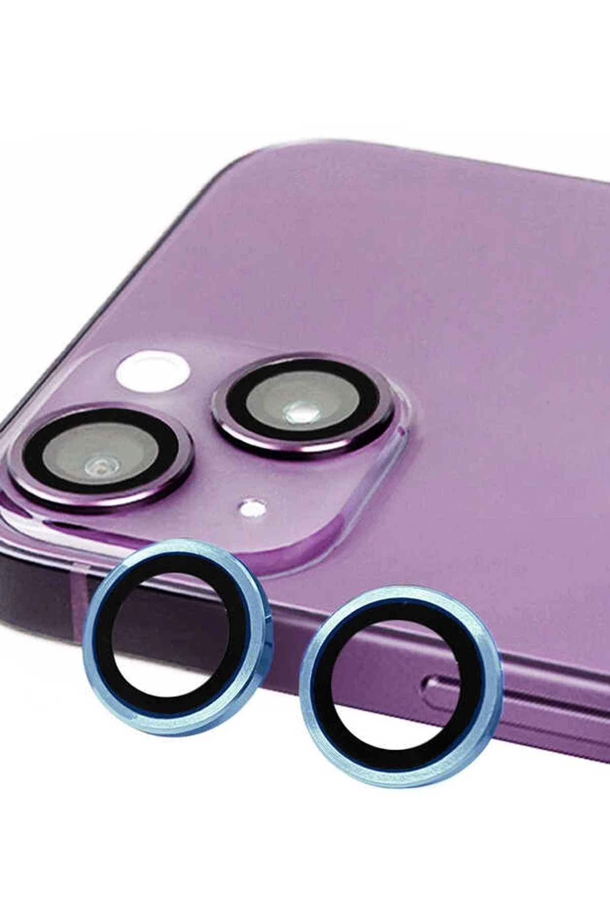 NewFace iPhone 14 Plus Raze Metal Kamera Lens - Mavi YNSMR