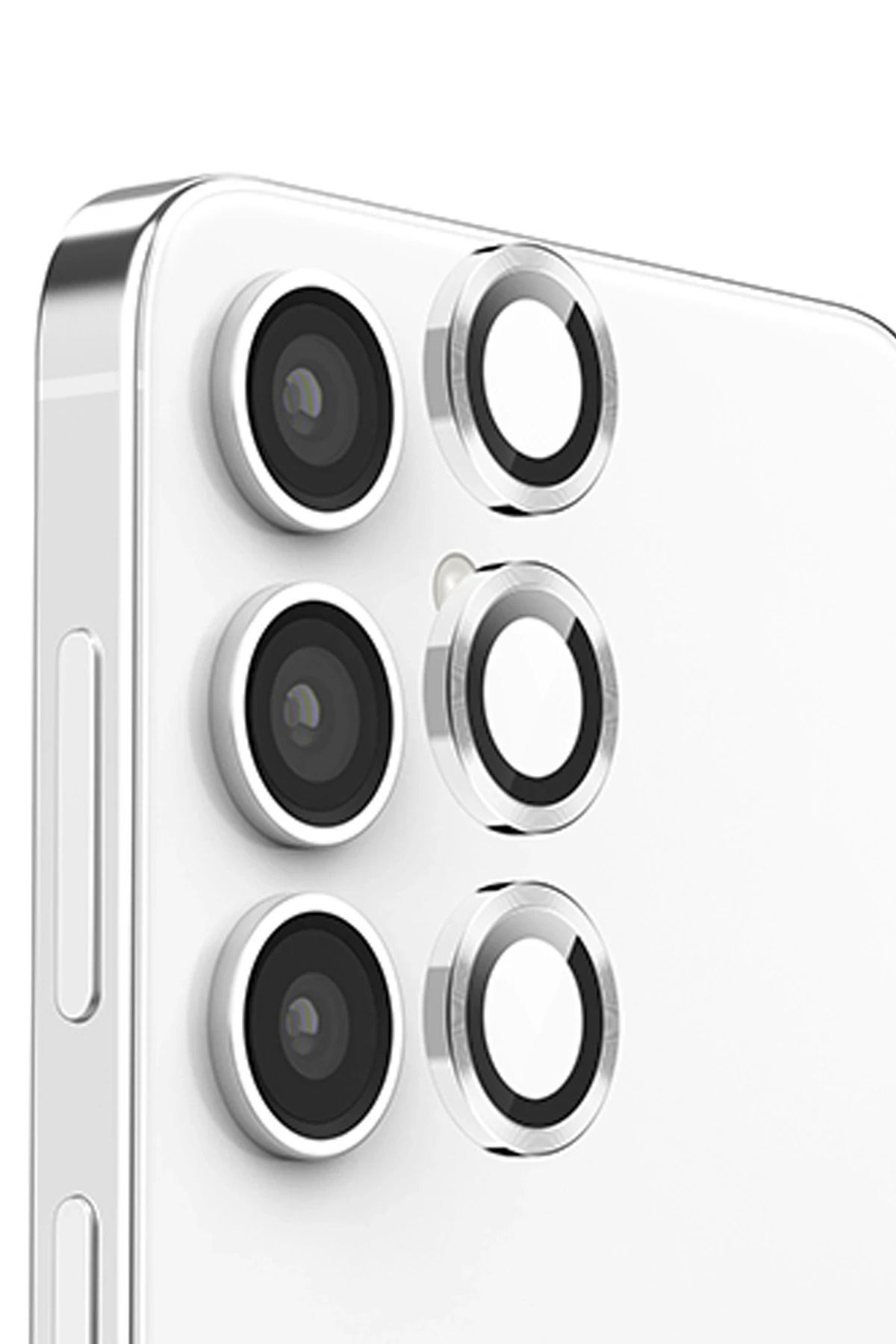 NewFace Samsung Galaxy S25 Plus Raze Metal Kamera Lens - Gümüş DRSTR