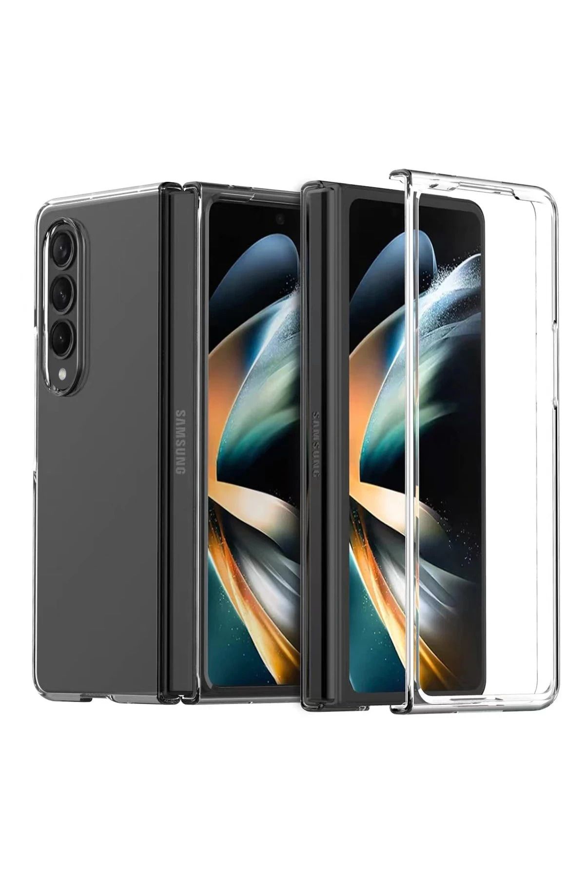 NewFace Samsung Galaxy Z Fold 3 Kılıf Fold TPU Silikon - Şeffaf INSLM