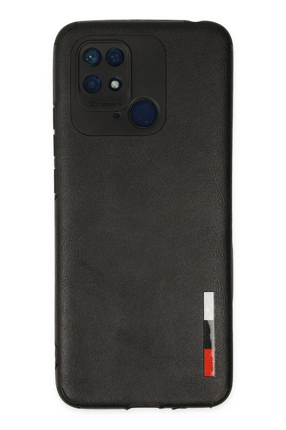 NewFace Xiaomi Redmi 10C Kılıf Loop Deri Silikon - Siyah INSLM
