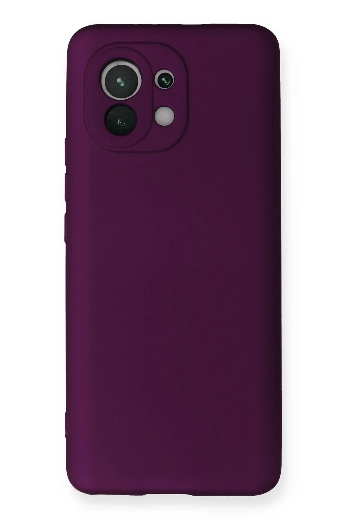 NewFace Xiaomi Mi 11 Kılıf First Silikon - Mürdüm BSTMY