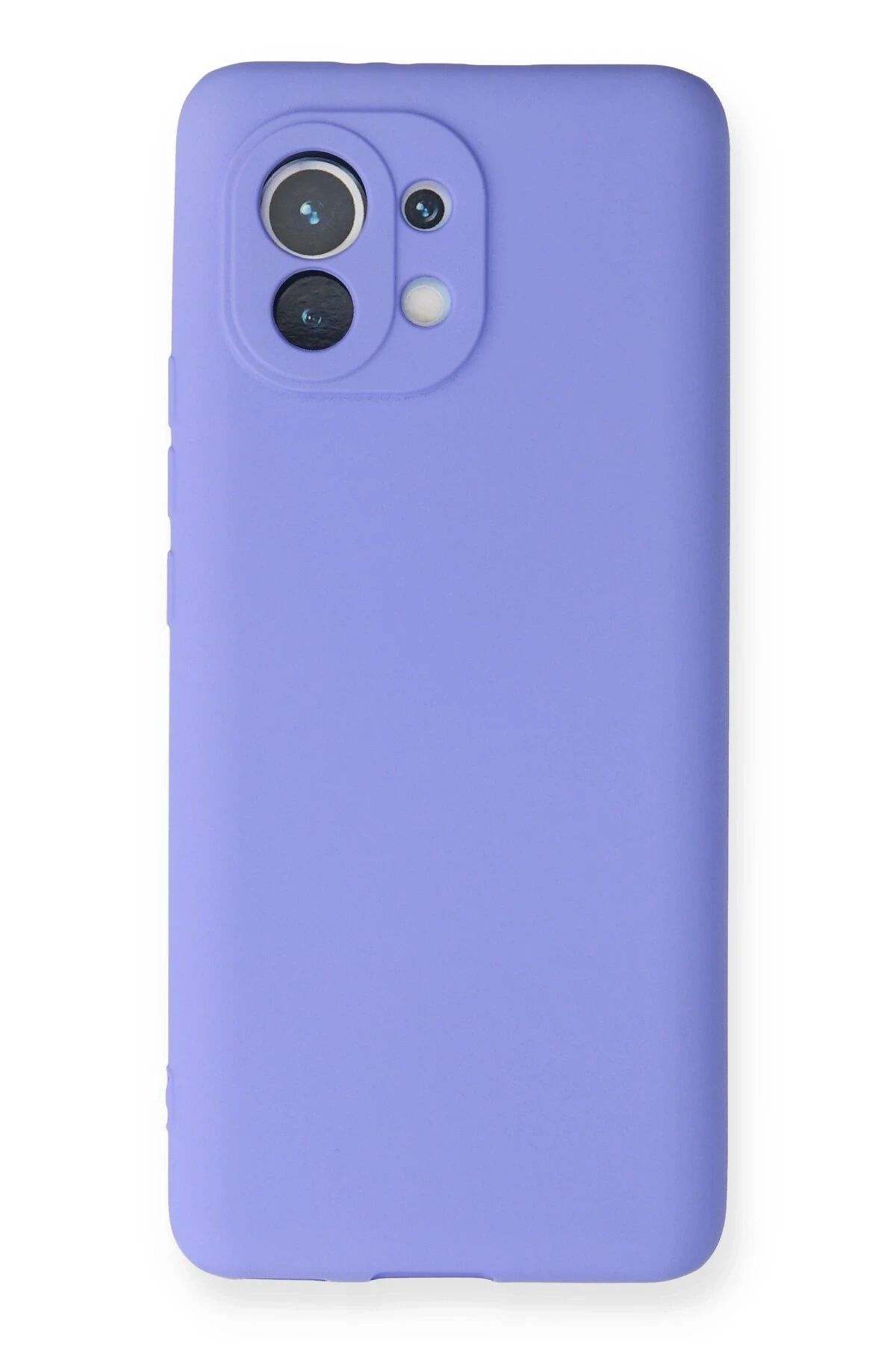NewFace Xiaomi Mi 11 Kılıf First Silikon - Lila JOJUA