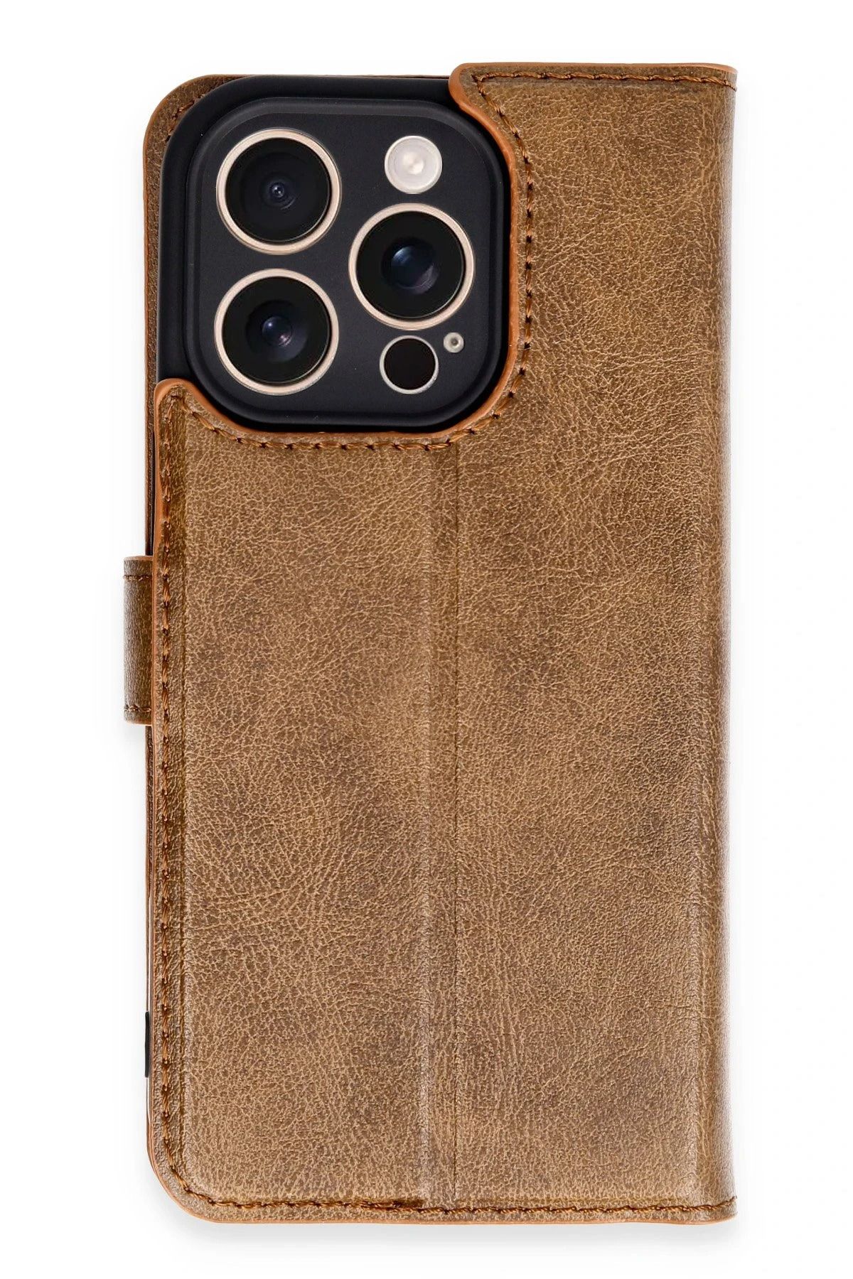 NewFace iPhone 16 Pro Kılıf Trend S Plus Kapaklı Kılıf - Taba INSLM