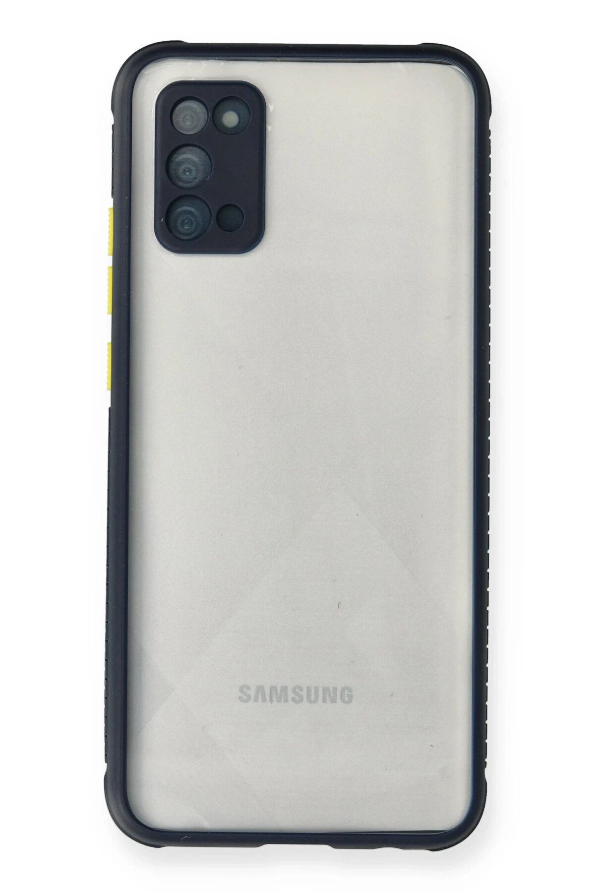 NewFace Samsung Galaxy A02S Kılıf Miami Şeffaf Silikon - Lacivert NRMSA