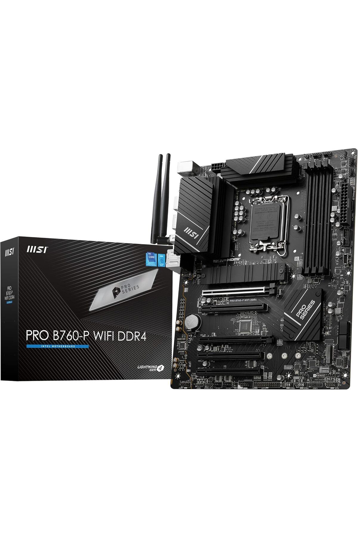 Mu Art Ahşap Mrt PRO B760-P WIFI DDR4 SOKET 1700 DDR4 5333(OC) PCI-E,M.2 USB3.2 HDMI,DP, 1x 2.5G LAN WI-FI 6E ATX