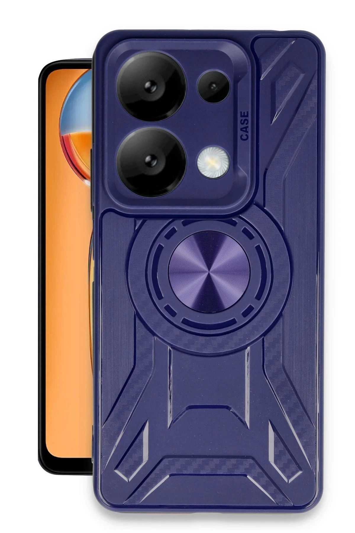 NewFace Xiaomi Redmi Note 13 4G Kılıf Lincoln Silikon - Lacivert BSTMY