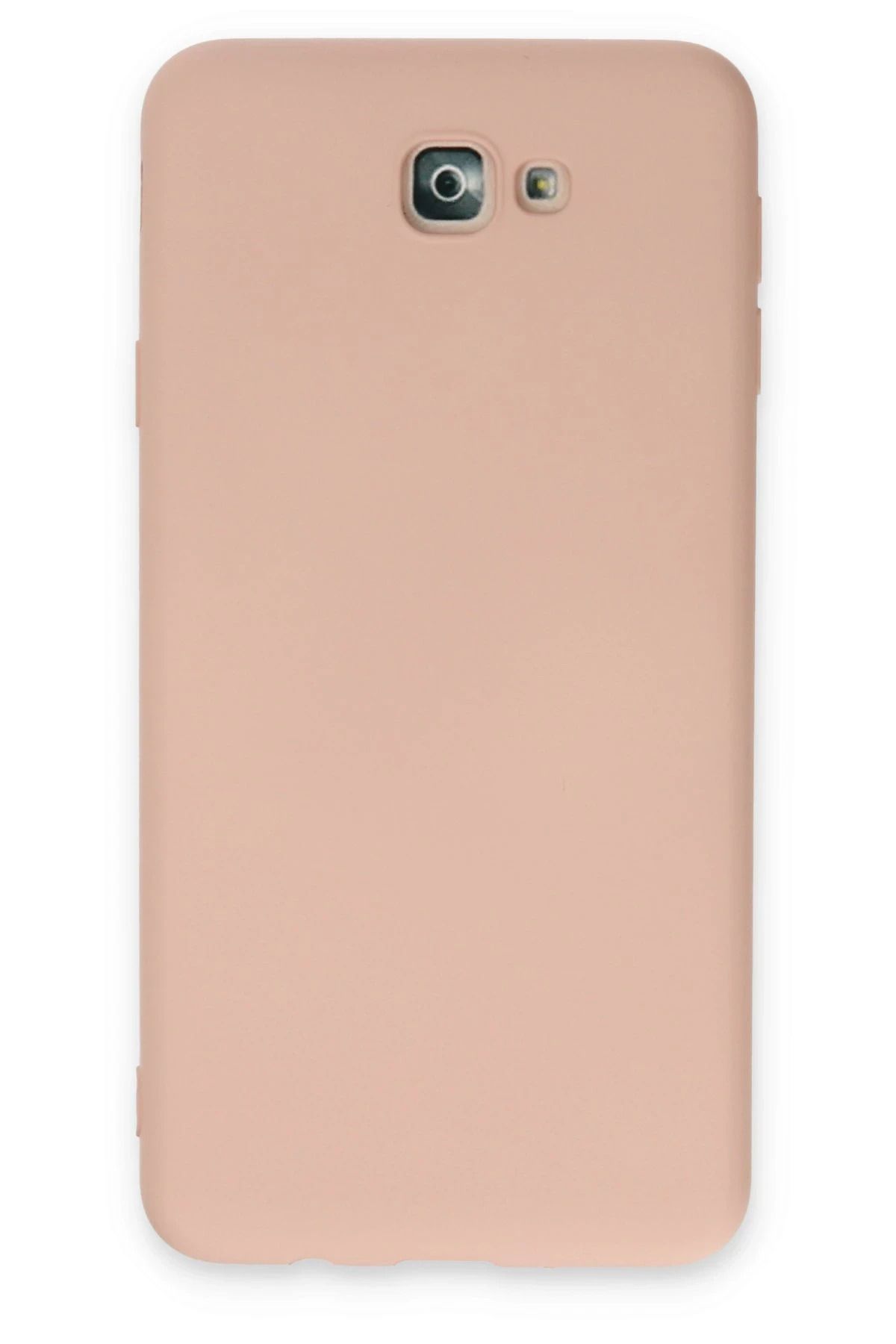 NewFace Samsung Galaxy J7 Prime Kılıf Nano içi Kadife Silikon - Pudra YNSMR