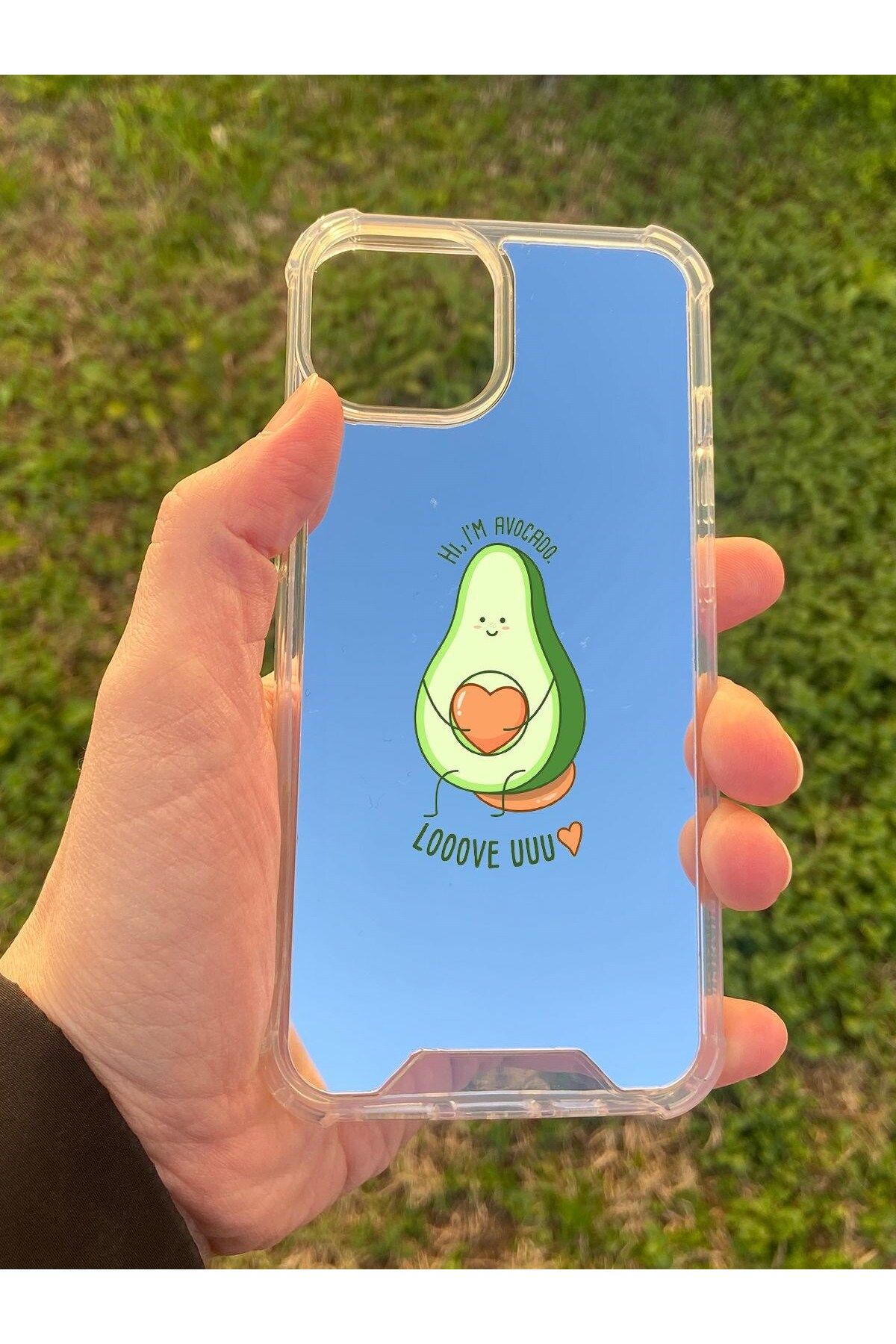 blueb İphone 14 Uyumlu Aynalı Love You Desenli Darbe Kamera Korumalı Silikon Telefon Kılıfı