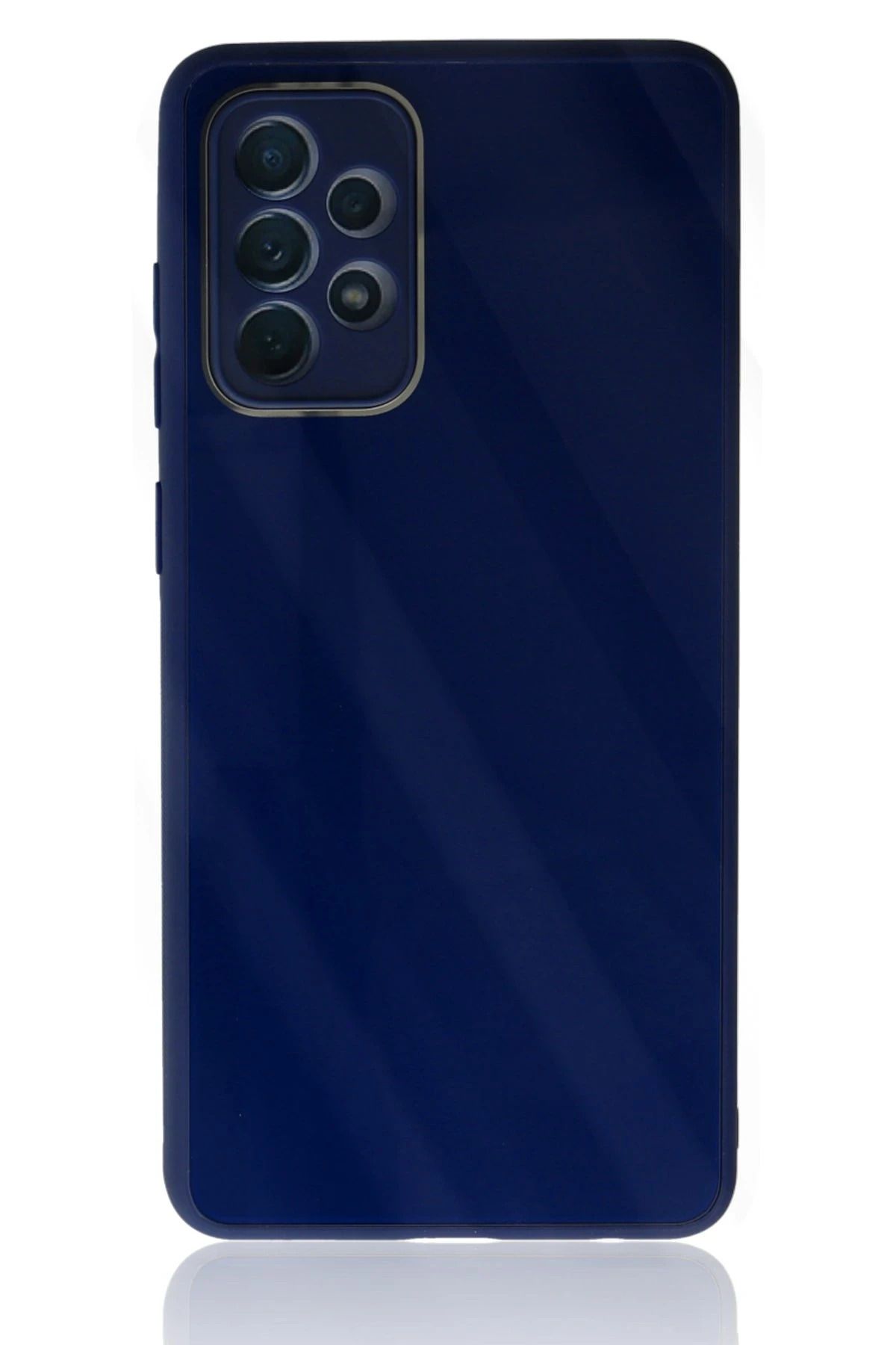 NewFace Samsung Galaxy A53 5G Kılıf Glass Kapak - Lacivert FLKRY