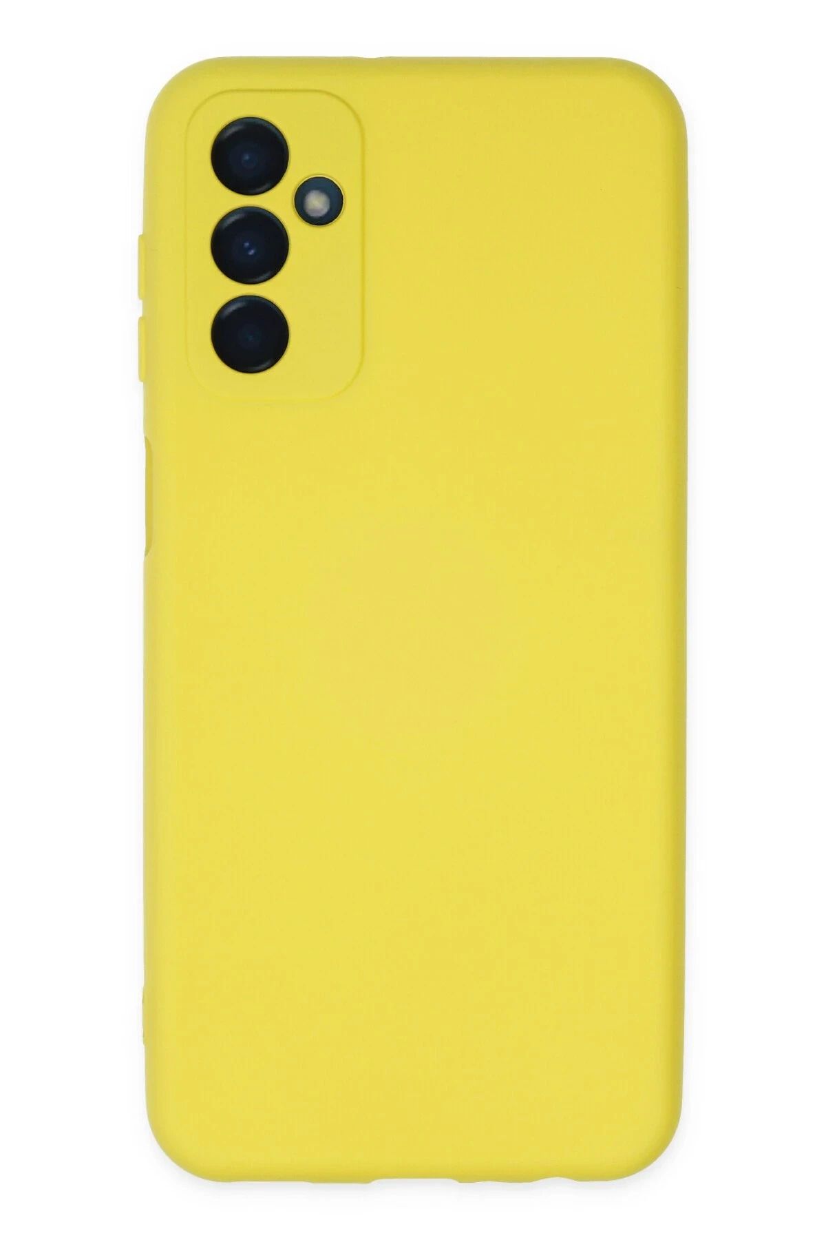 NewFace Samsung Galaxy M23 Kılıf Nano içi Kadife Silikon - Sarı BSTMY
