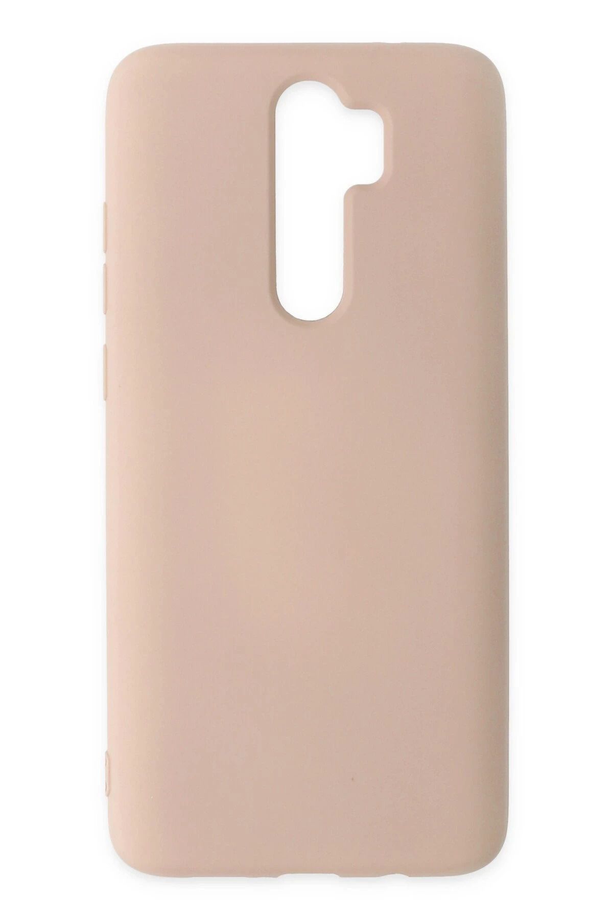 NewFace Xiaomi Redmi Note 8 Pro uyumlu  Kılıf Nano içi Kadife Silikon - Pudra