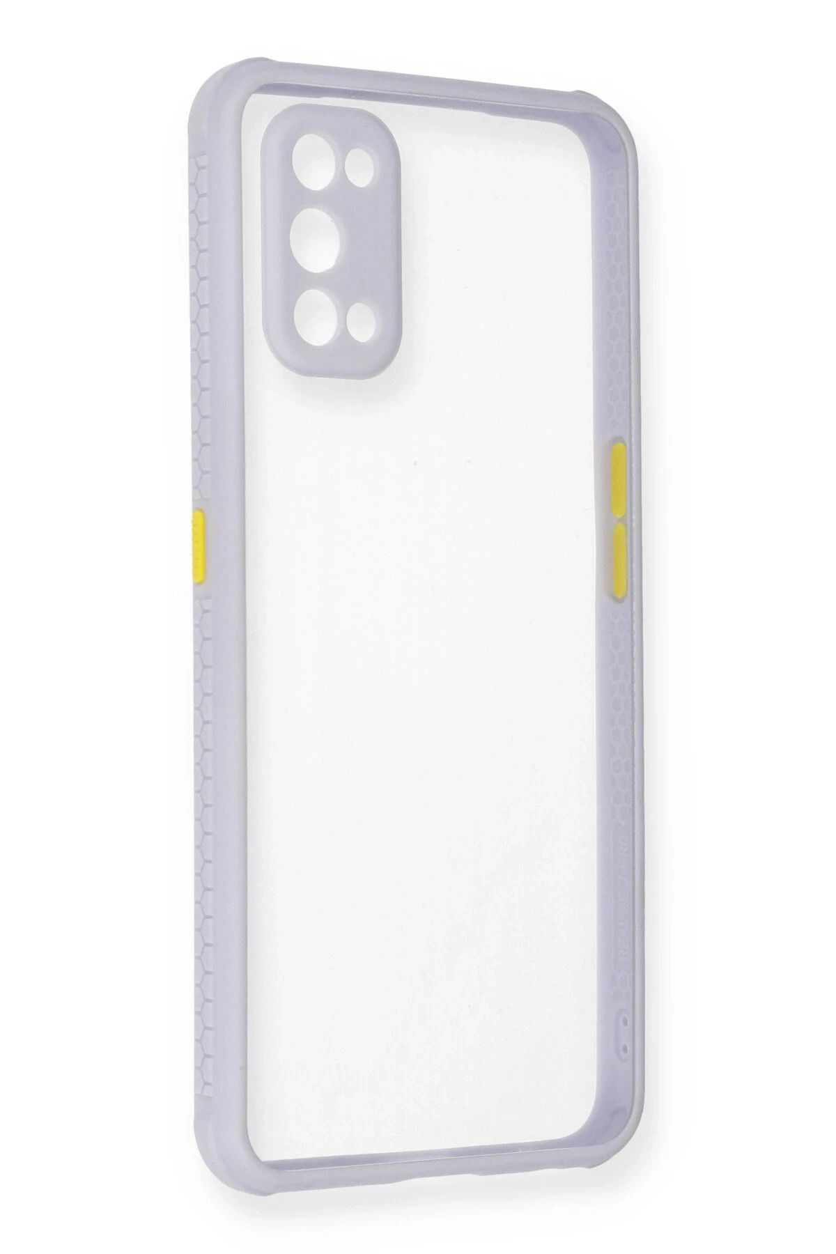 NewFace Realme 7 Pro Kılıf Miami Şeffaf Silikon - Lila BSTMY