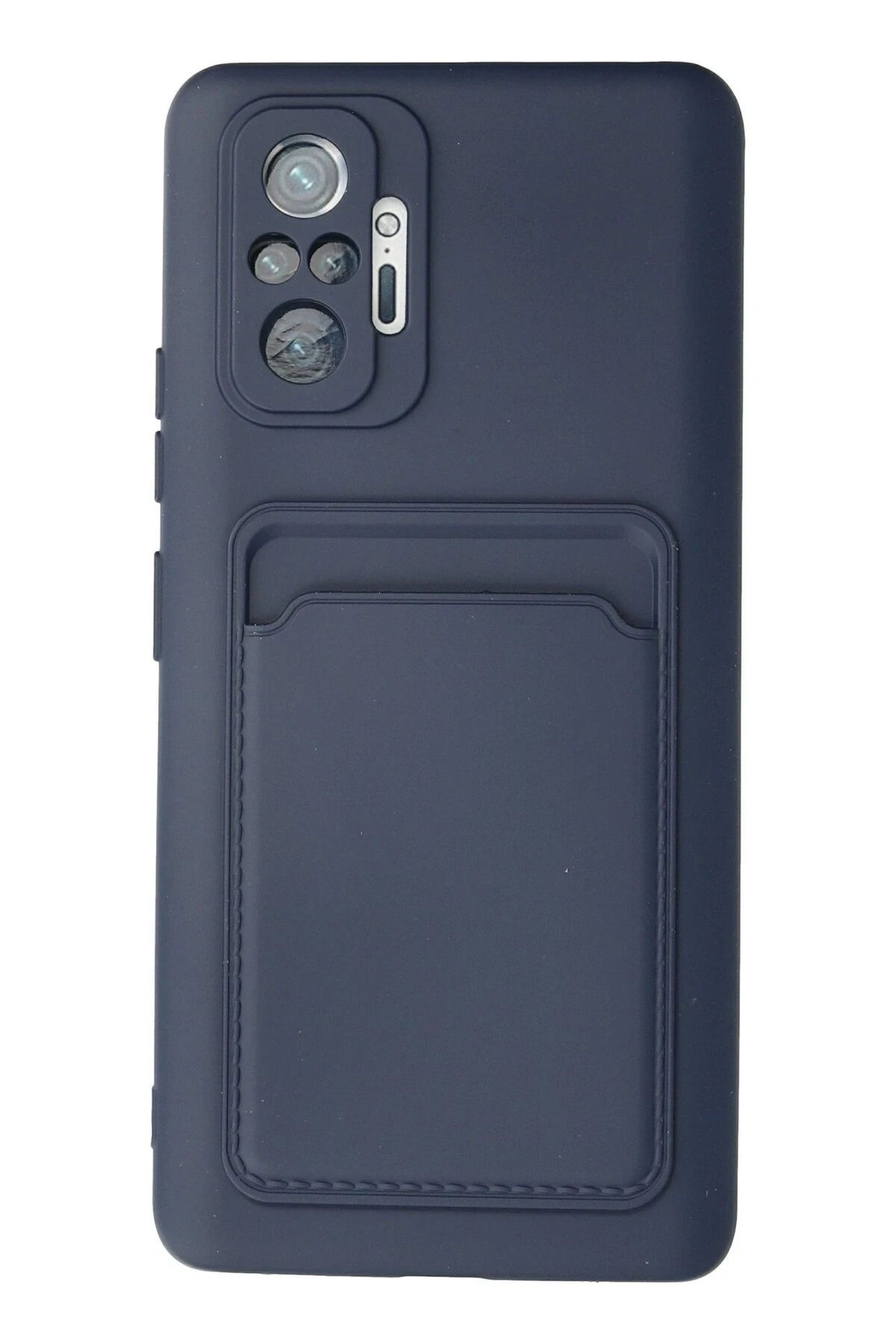 NewFace Xiaomi Redmi Note 10 Pro Kılıf Kelvin Kartvizitli Silikon - Lacivert NRMSA