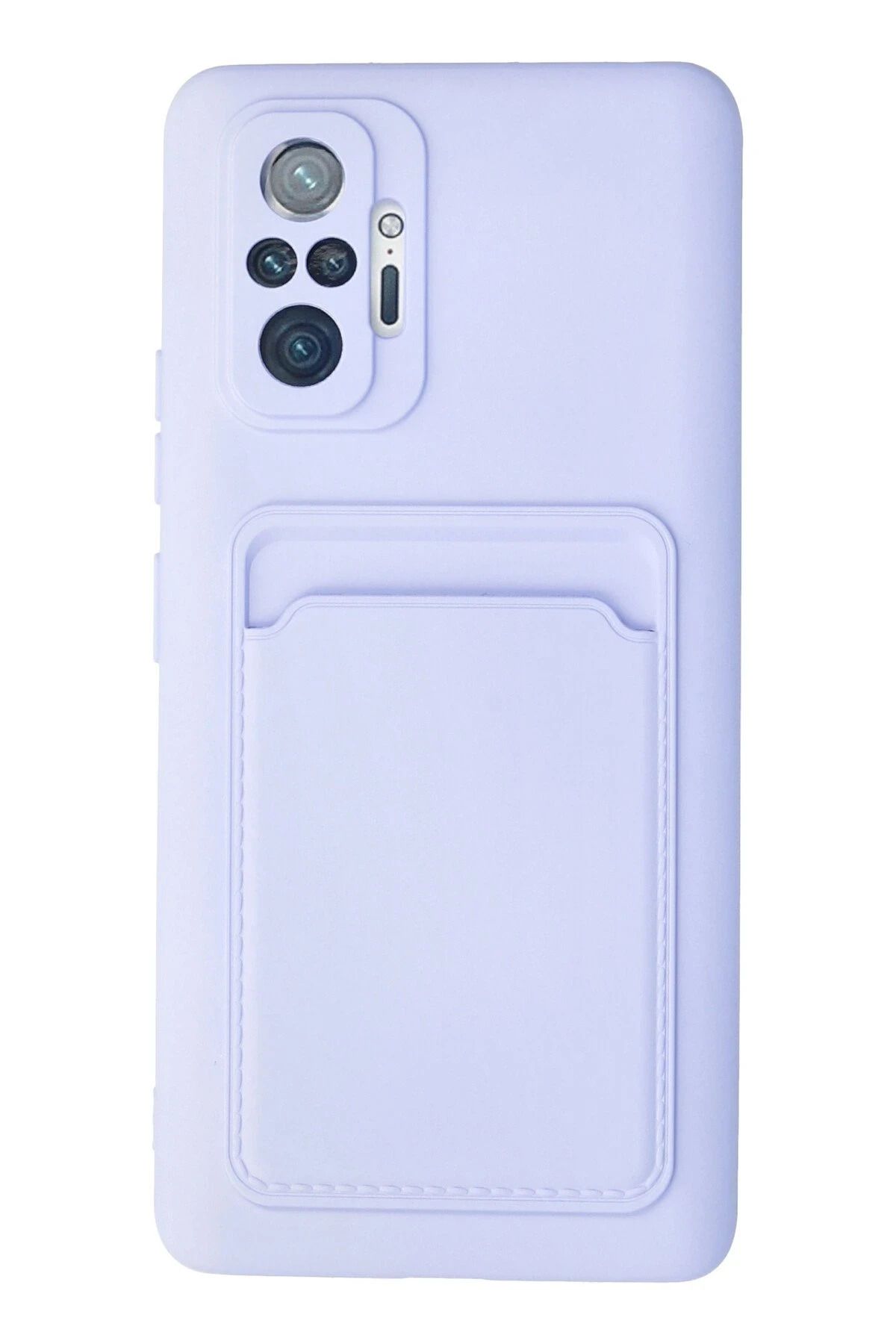 NewFace Xiaomi Redmi Note 10 Pro Kılıf Kelvin Kartvizitli Silikon - Lila INSLM