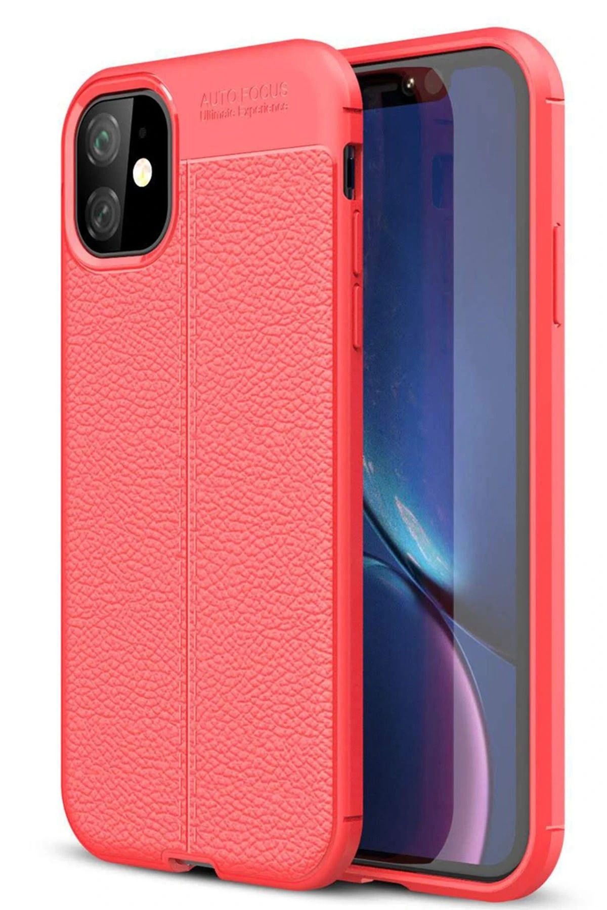 NewFace iPhone 11 Kılıf Auto Focus Kapak - Kırmızı BSTMY