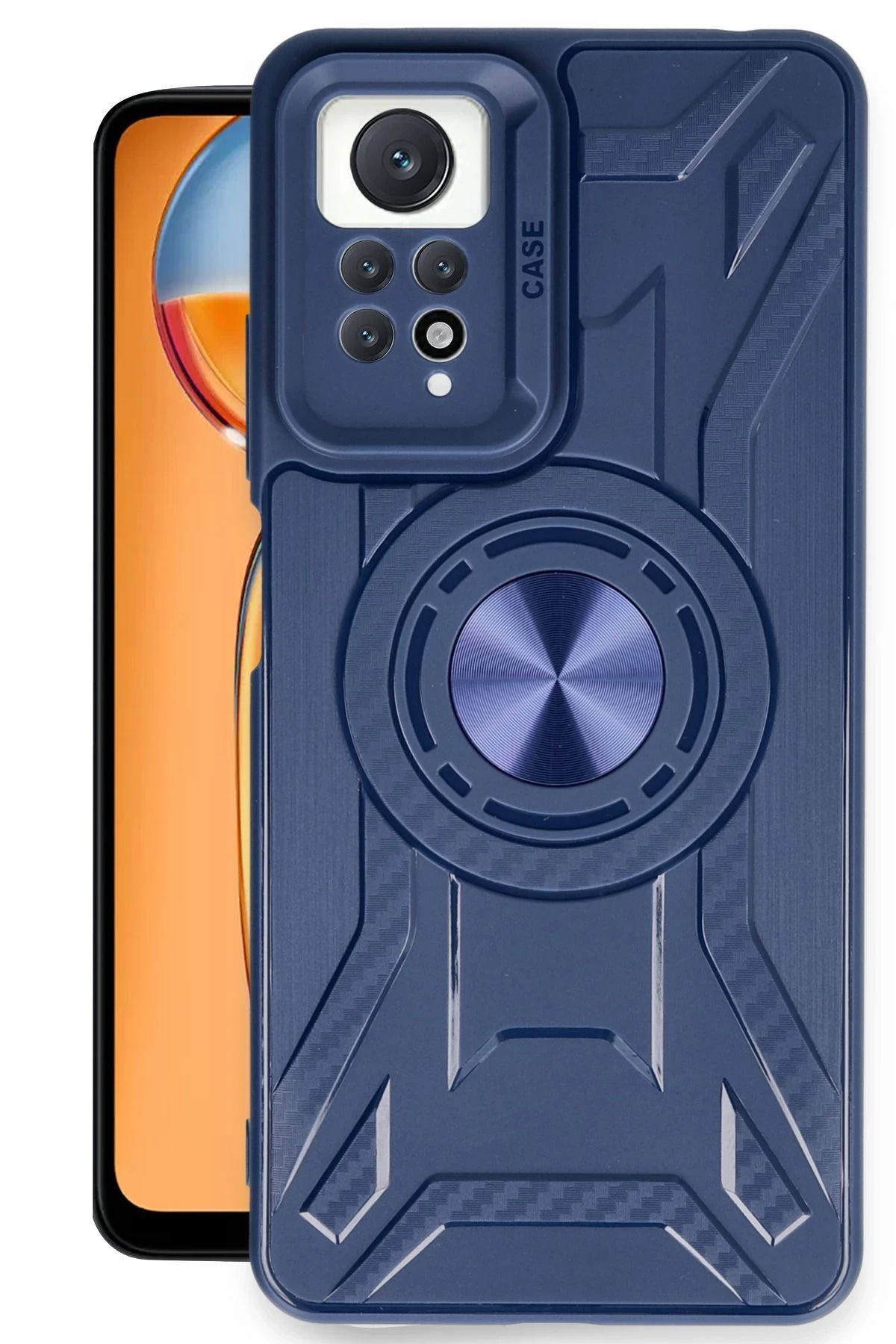 NewFace Xiaomi Redmi Note 12 Pro 4G Kılıf Lincoln Silikon - Lacivert HNZRN