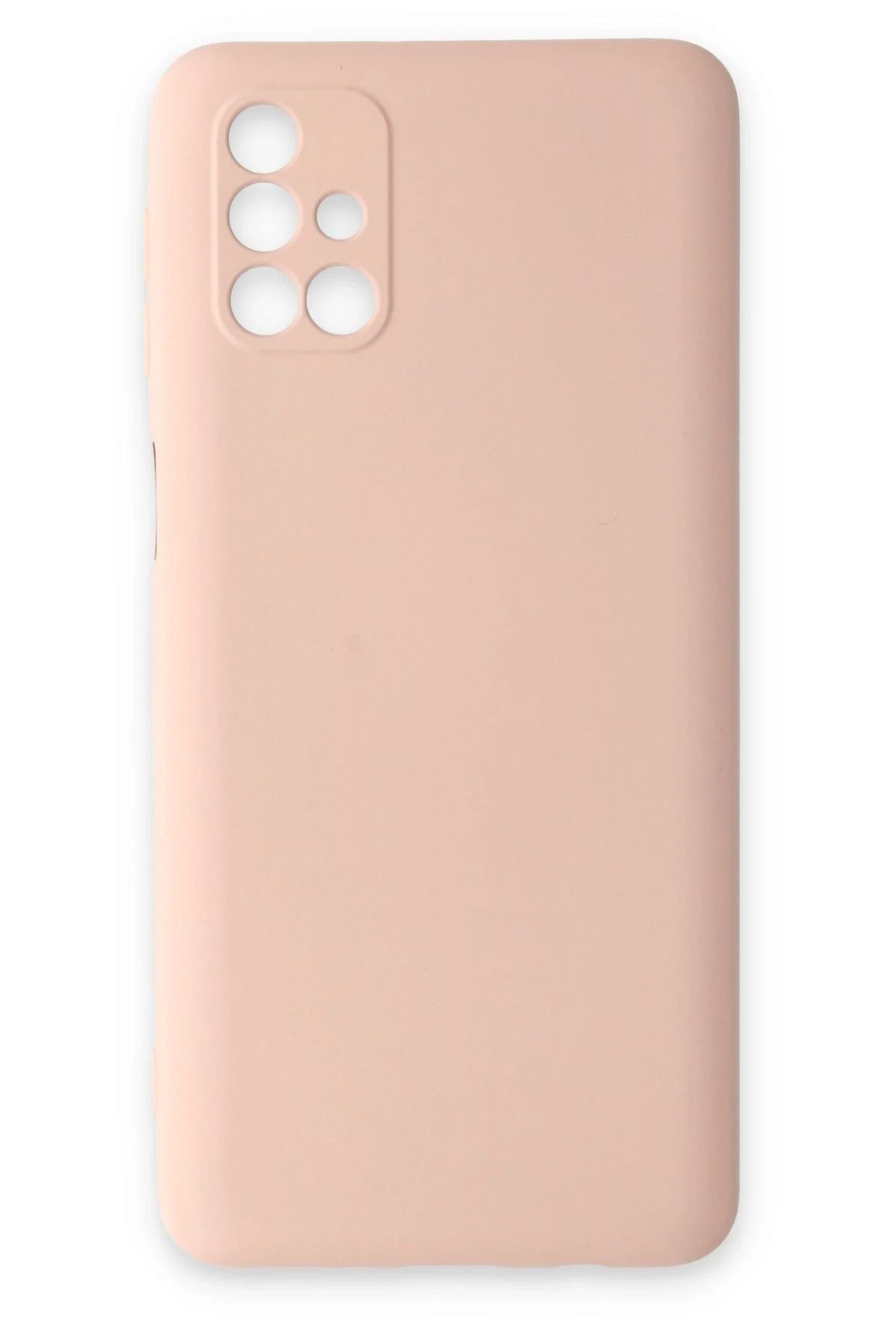 NewFace Galaxy M31S Uyumlu Kılıf Nano içi Kadife Silikon - Pudra INSLM