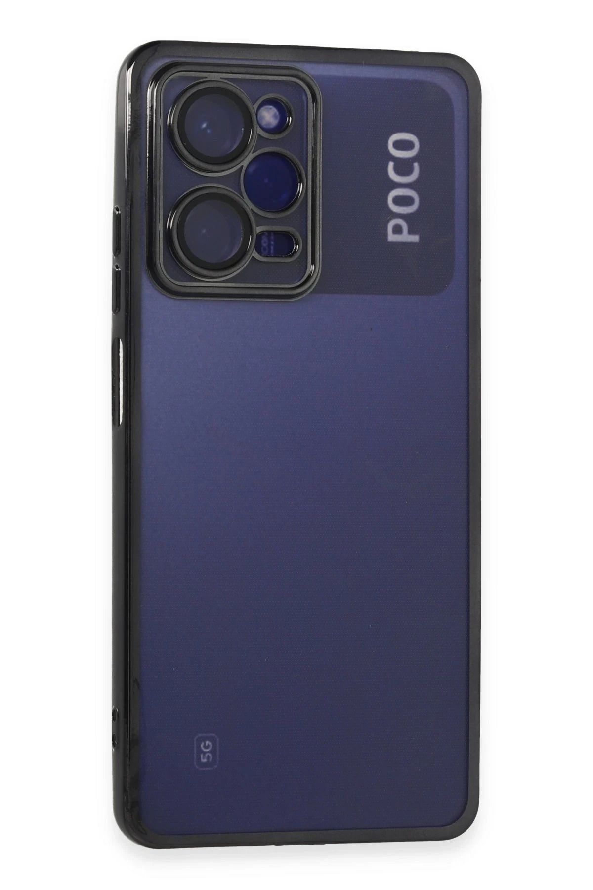 NewFace Xiaomi Poco X5 Pro 5G Kılıf Lensli Silikon - Siyah FERRG