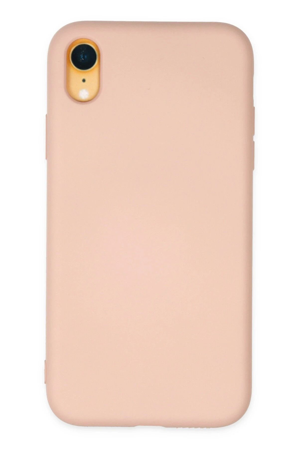 NewFace iPhone XR uyumlu Kılıf Nano içi Kadife Silikon - Pudra BSTMY