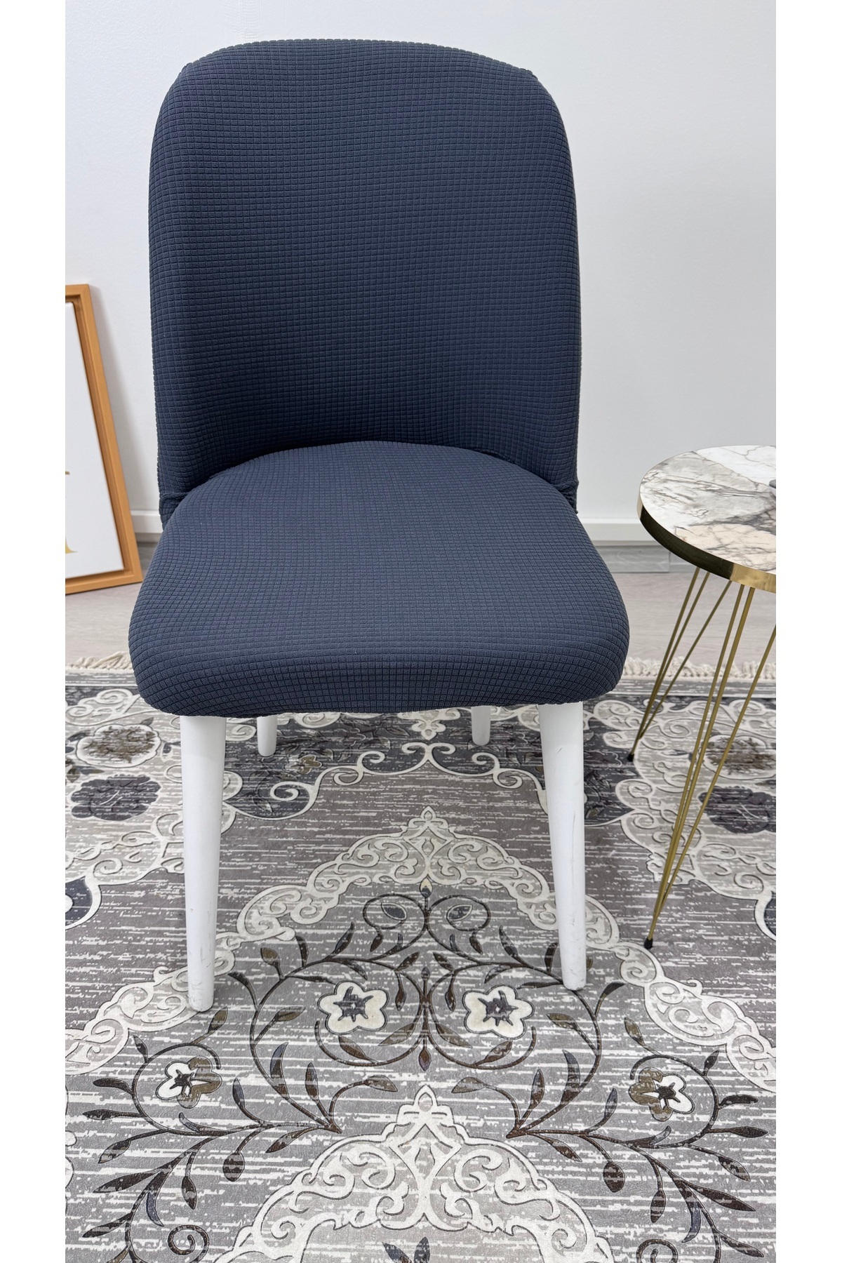 uzhanem-Large Oval Chair Cover,Chair Cover Square Pattern 4