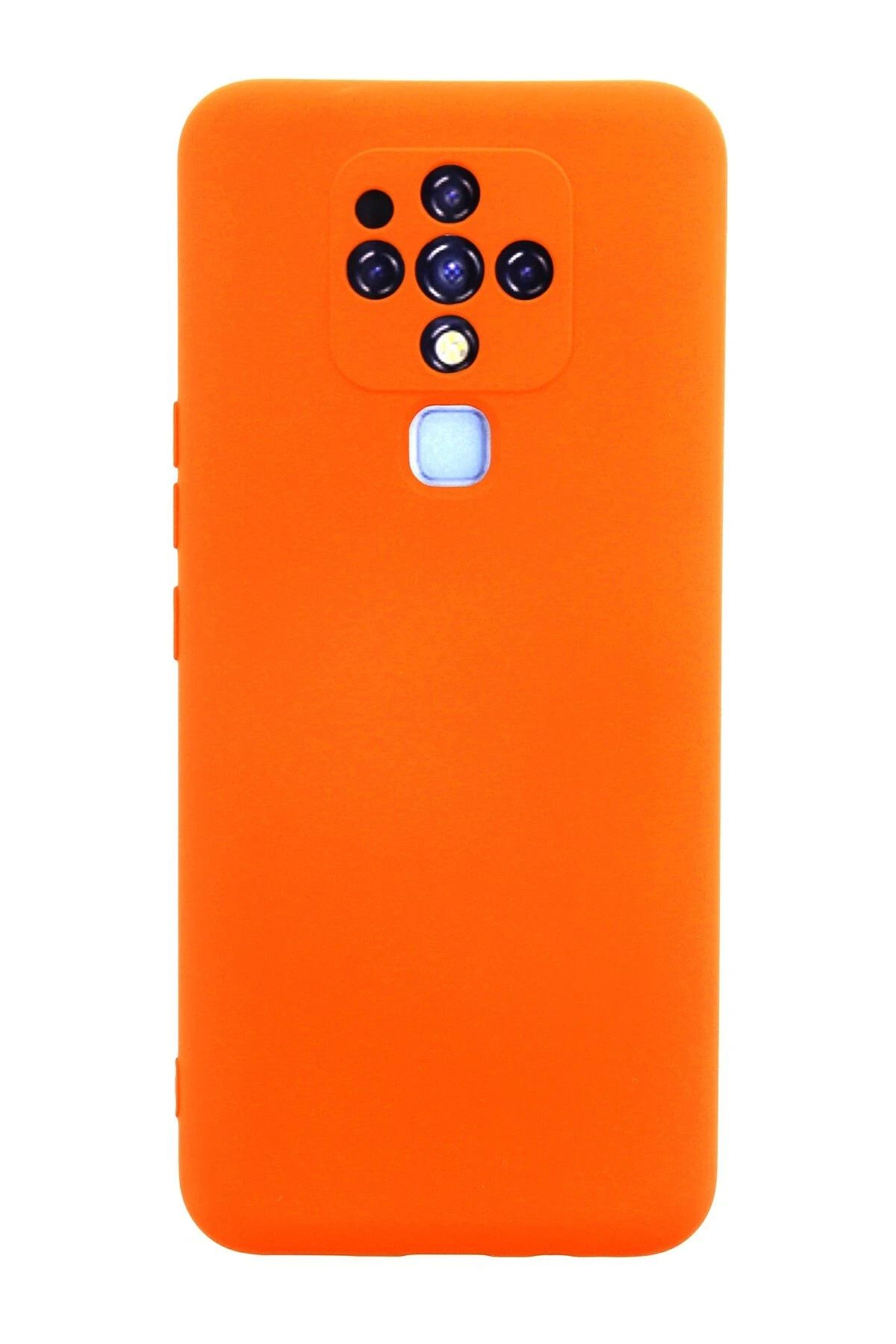 NewFace Tecno Camon 16 Kılıf Nano içi Kadife Silikon - Turuncu HNZRN