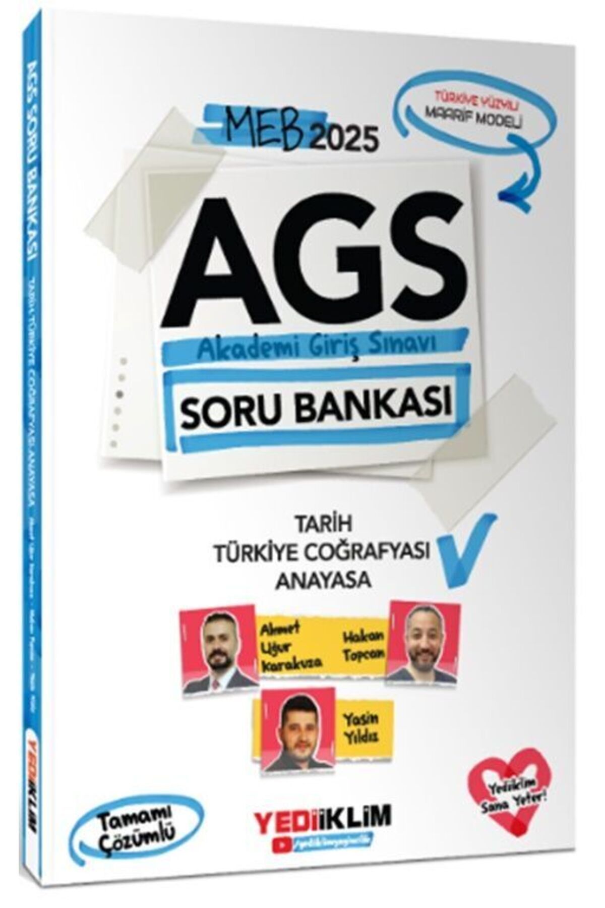 Yediiklim Yayınları Yediiklim Yayınları MEB AGS Tarih Türkiye Coğrafyası ve Anayasa Tamamı Çözümlü Soru Bankası