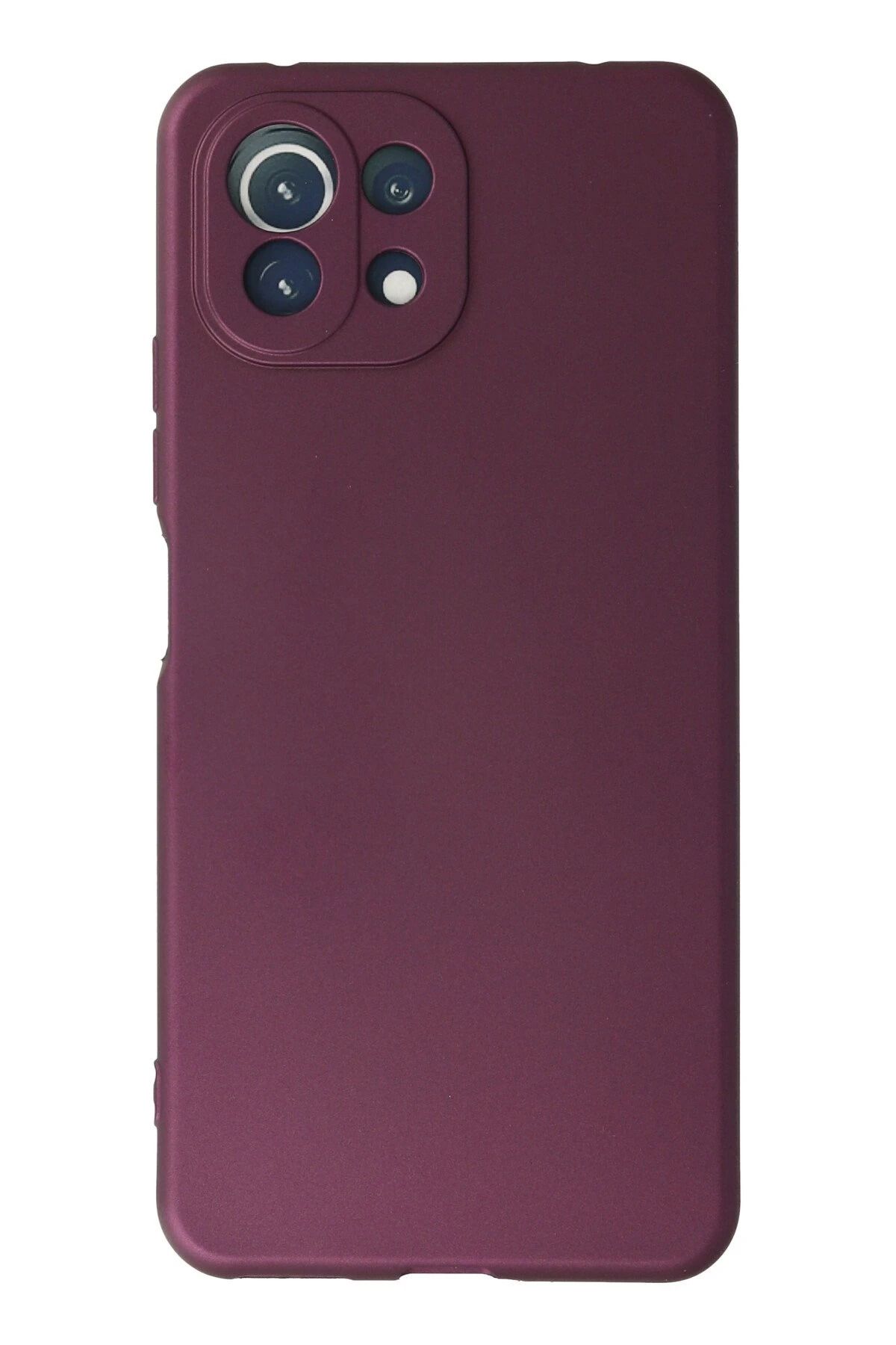 NewFace Xiaomi Mİ 11 Lite Kılıf First Silikon - Mürdüm BSTMY