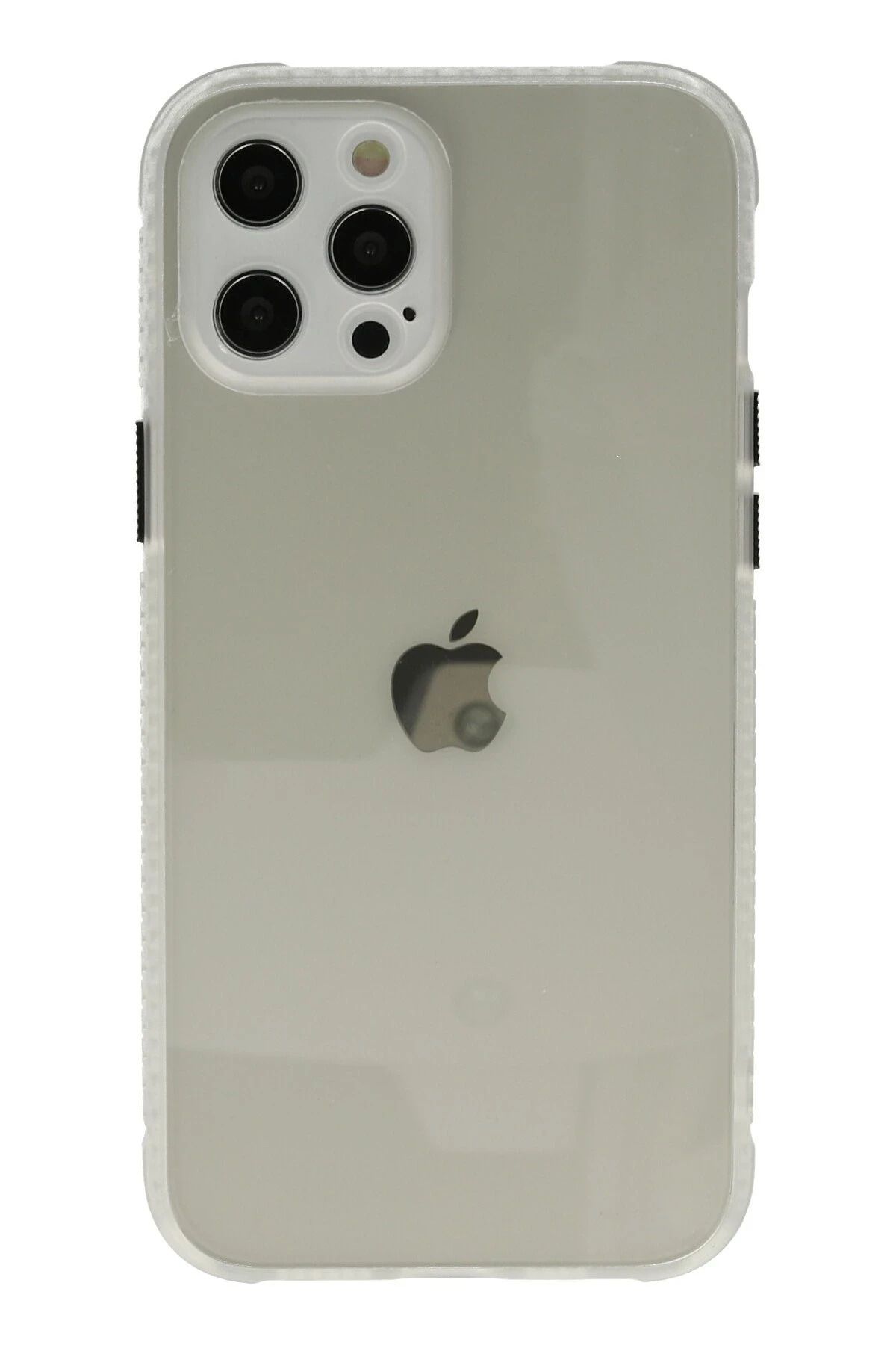 NewFace iPhone 12 Pro Kılıf Miami Şeffaf Silikon - Şeffaf HNZRN
