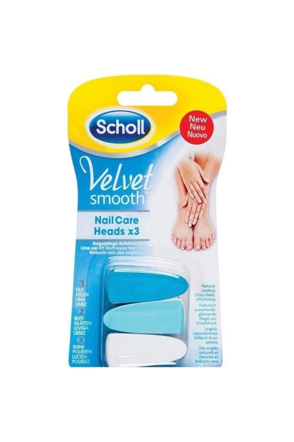 Scholl Velvet Smooth Tırnak Bakım Başlıkları 3 Adet