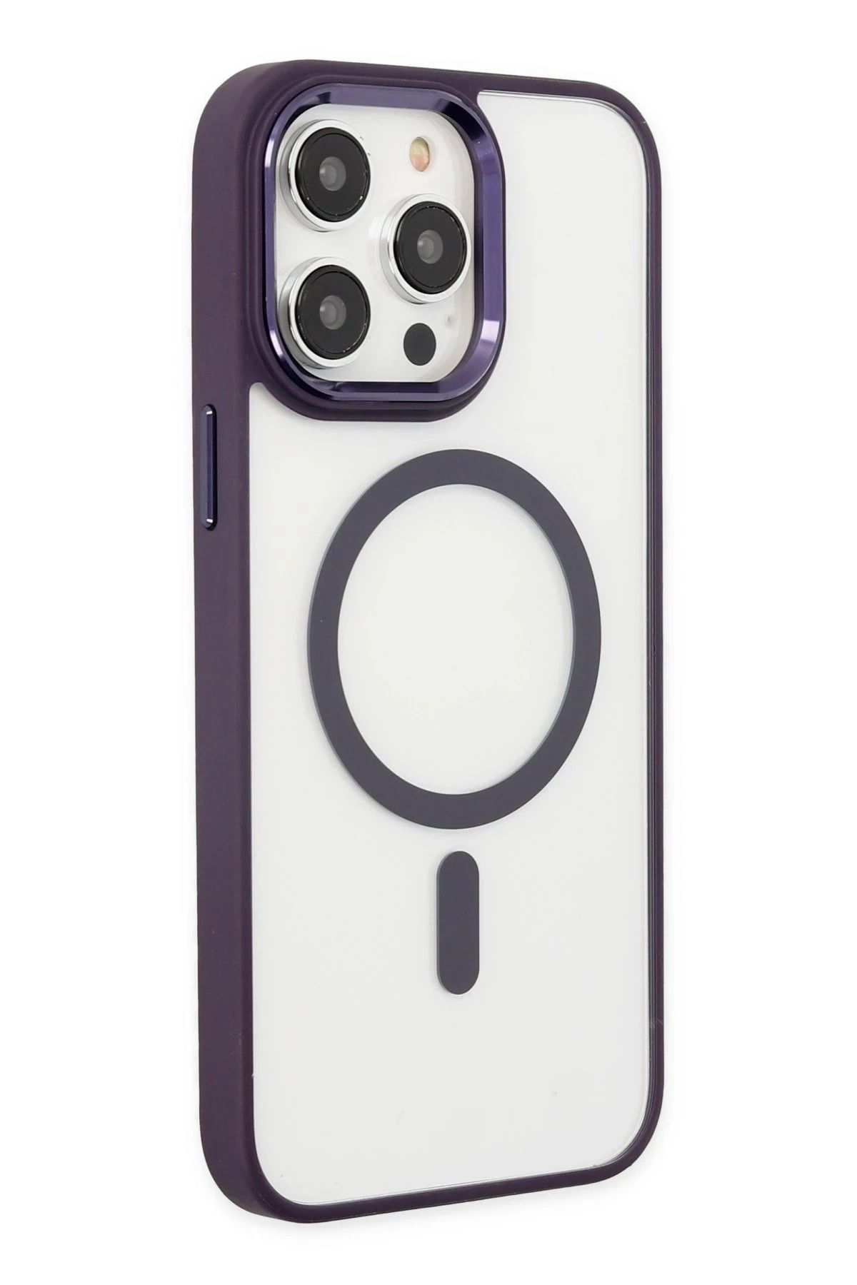NewFace iPhone 13 Pro Kılıf Room Magneticsafe Silikon - Derin Mor BSTMY