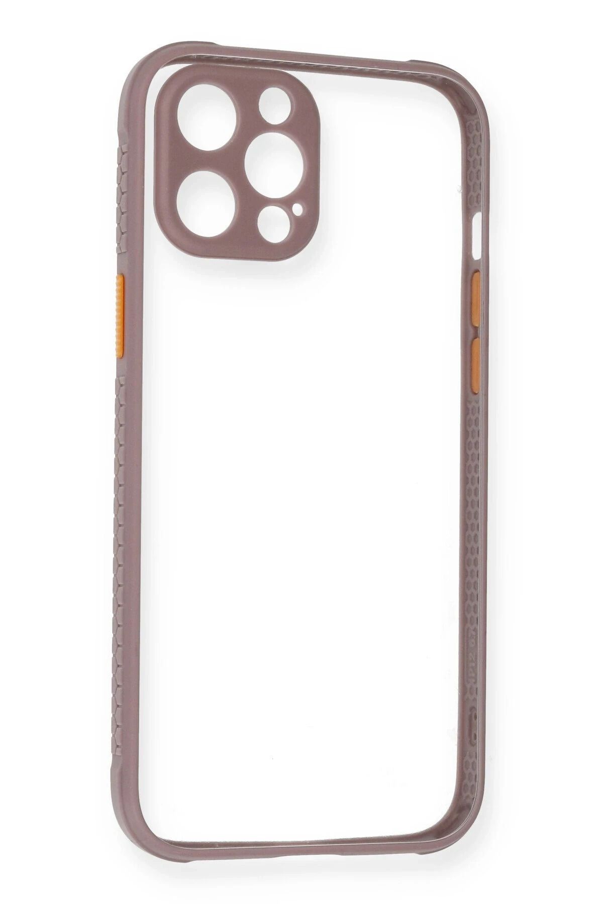NewFace iPhone 12 Pro Kılıf Miami Şeffaf Silikon - Açık Mor INSLM