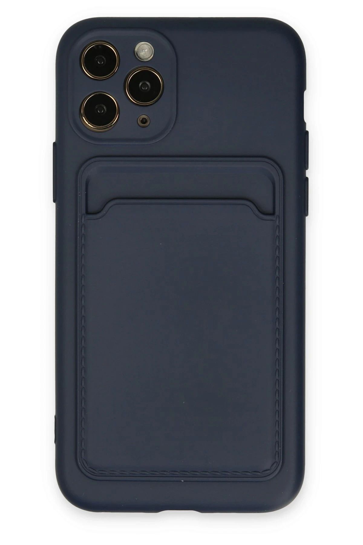 NewFace iPhone 11 Pro Kılıf Kelvin Kartvizitli Silikon - Lacivert LZWDR