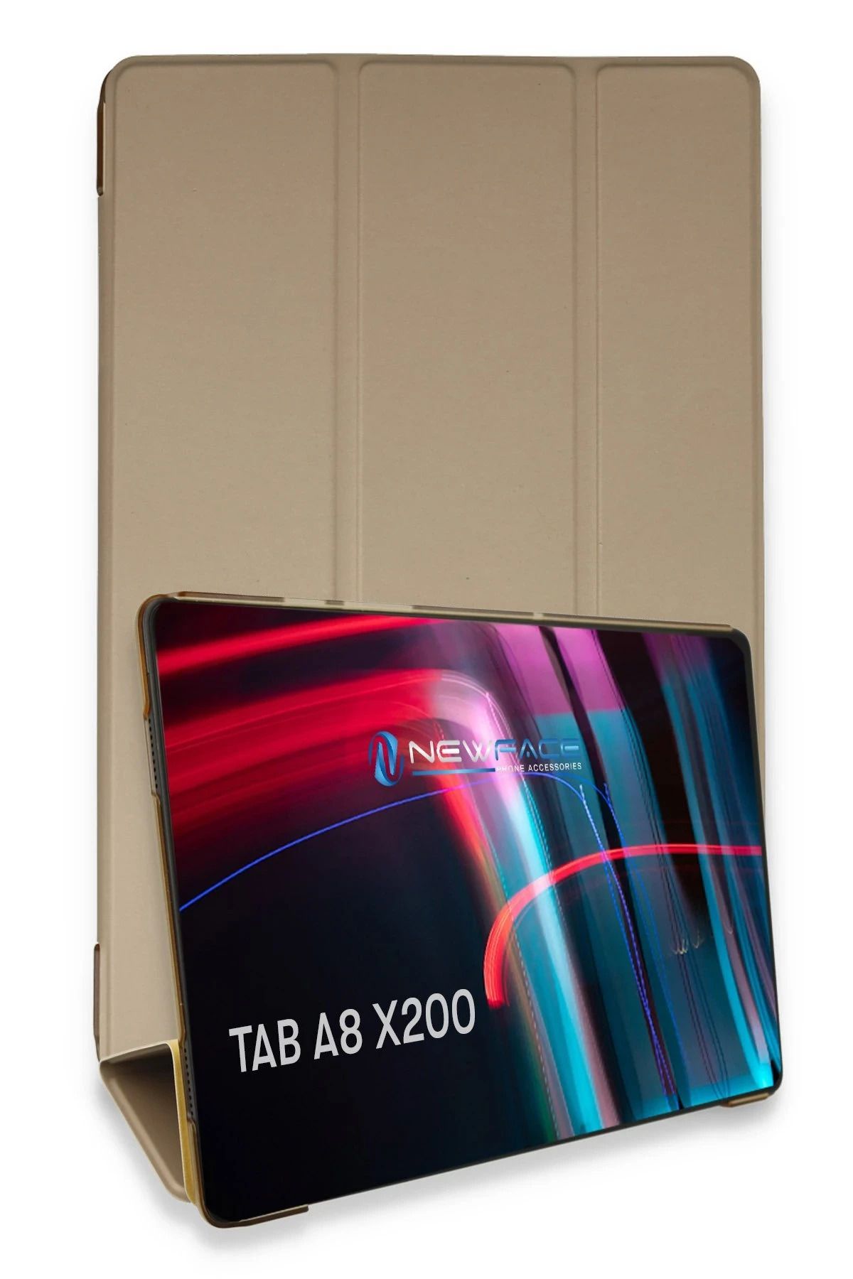 NewFace Samsung Galaxy X200 Tab A8 10.5 Kılıf Tablet Smart Kılıf - Gold Hnzrn