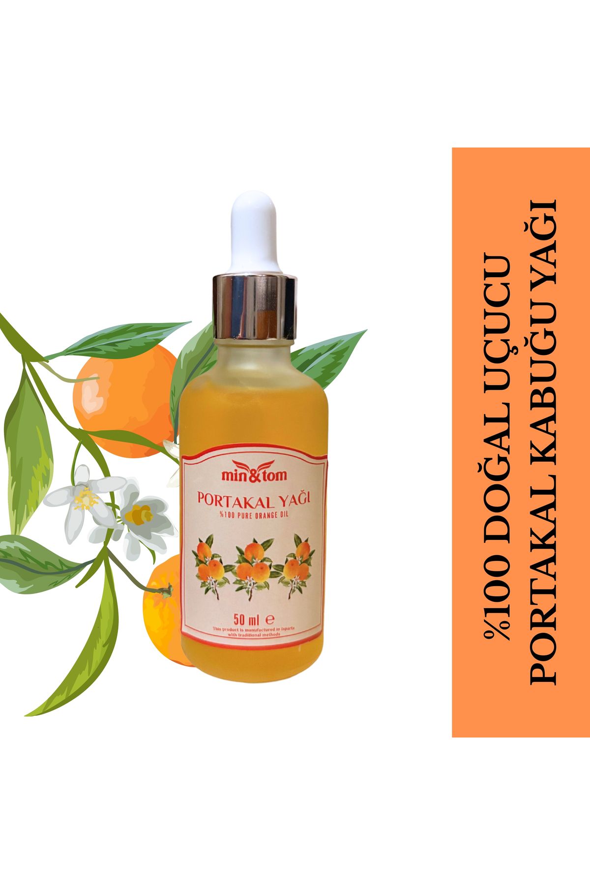 MinTom %100 Doğal Portakal Yağı 50 ML