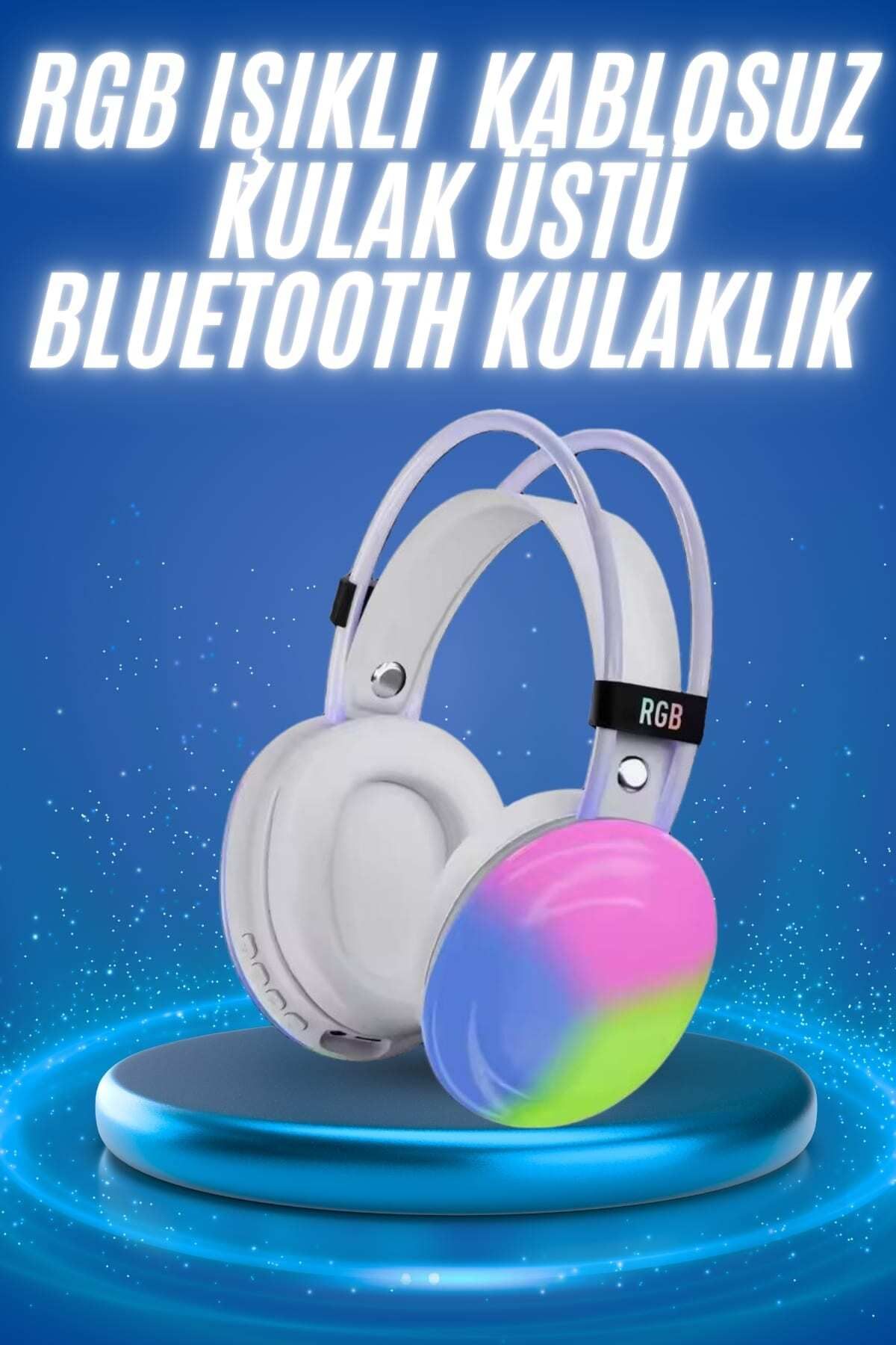 ASTRALTECH RGB Işıklı Yüksek Ses Kaliteli Kablosuz Kulak Üstü Bluetooth Kulaklık